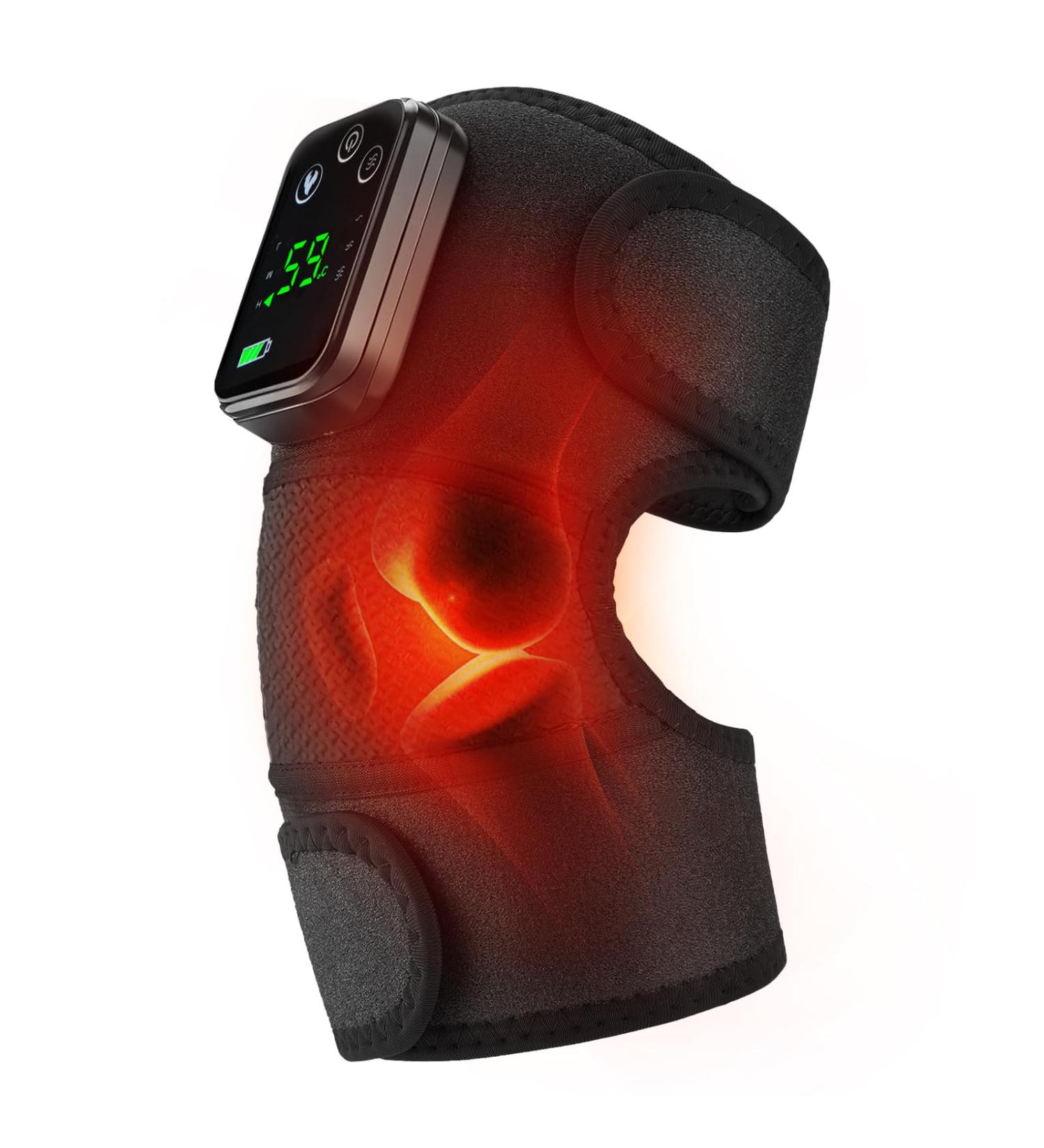 Buy Cordless Heated Knee Brace - Multi-Mode Heating Pad & Massager for Elbow & Knee | USB Charging Great Gift for Parents - Buy Online on GoSupps.com