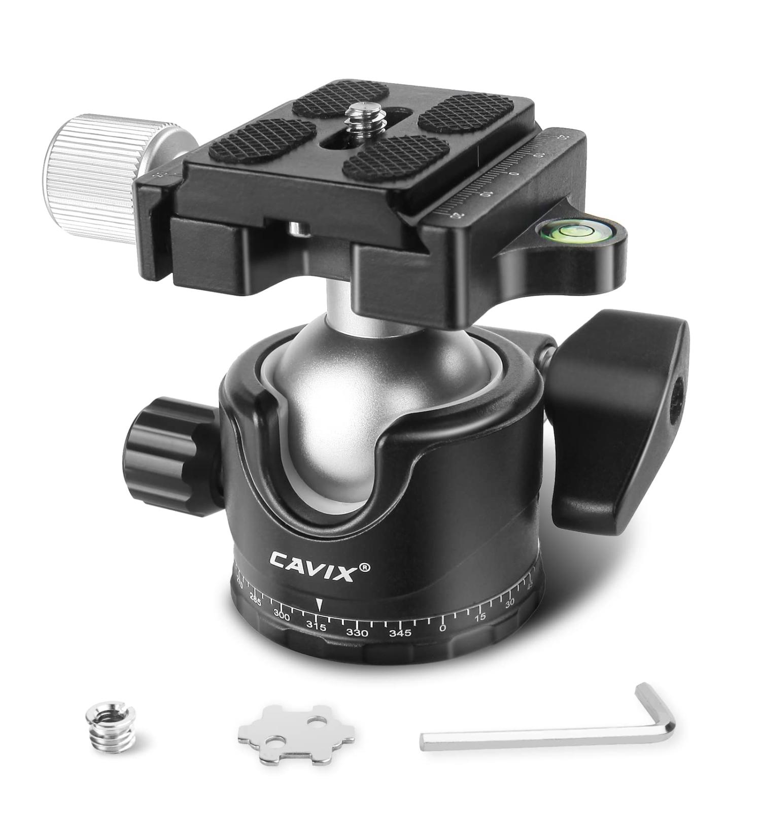 CAVIX 36mm Ball Head Mount with Arca Swiss Plate for DSLR Camera - 33lb Load - Buy Online on GoSupps.com