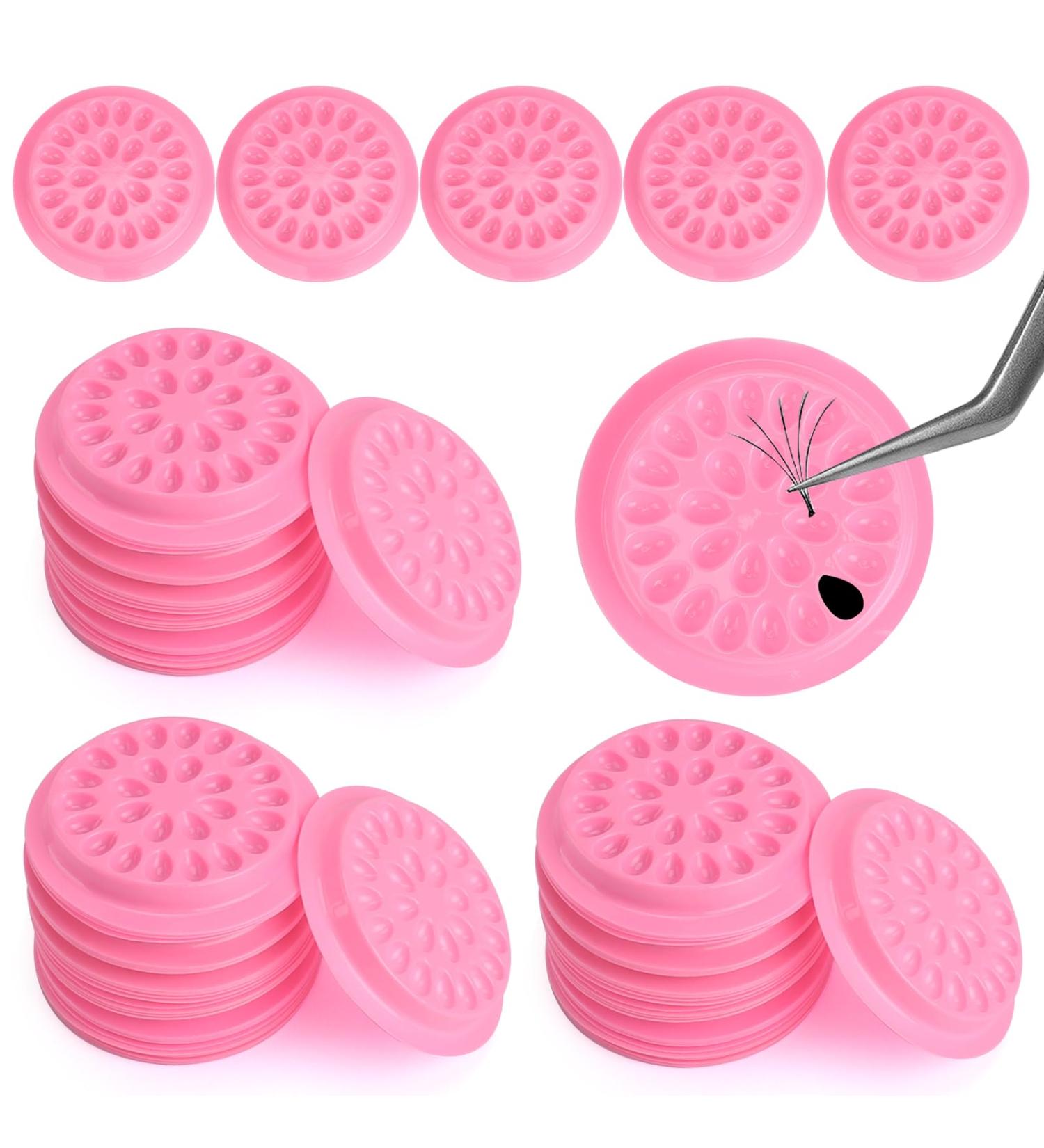 100 Pcs False Eyelashes Glue Holders - Disposable Lash Glue Trays & Rings for Eyelash Extensions - Optimize Application & Comfort - Buy Online on GoSupps.com