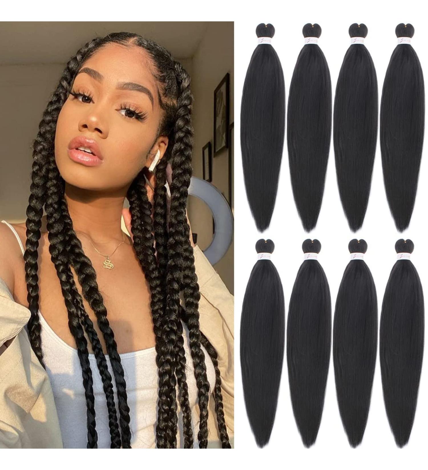 Xtrend 8 Packs 26 Inch Brown EZ Braiding Hair Extensions Pre Stretched for Box Braids Yaki Straight Kanekalon Fiber Crochet Braiding Hair Extension 2# 26 Inch (Pack of 8) 2# - Buy Online on GoSupps.com