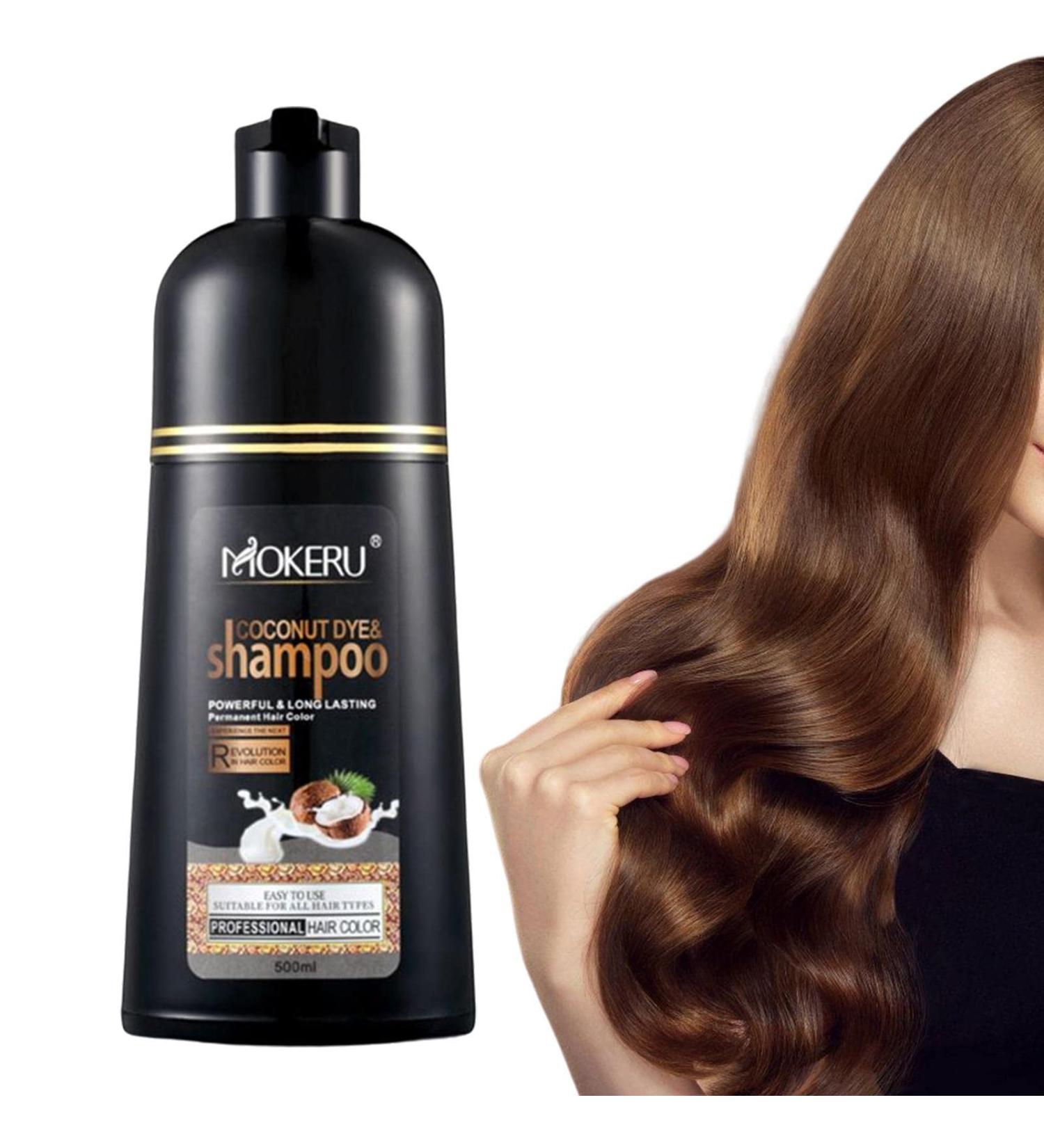  Zankie MOKERU Professional Hair Colouring Shampoo with Argan and Coconut Oil 500 ml: Hair Coloring Shampoo with Immediate and Long Lasting Effect Magic Shampoo Coloring Hair in Minutes - Long Lasting - Buy Online on GoSupps.com