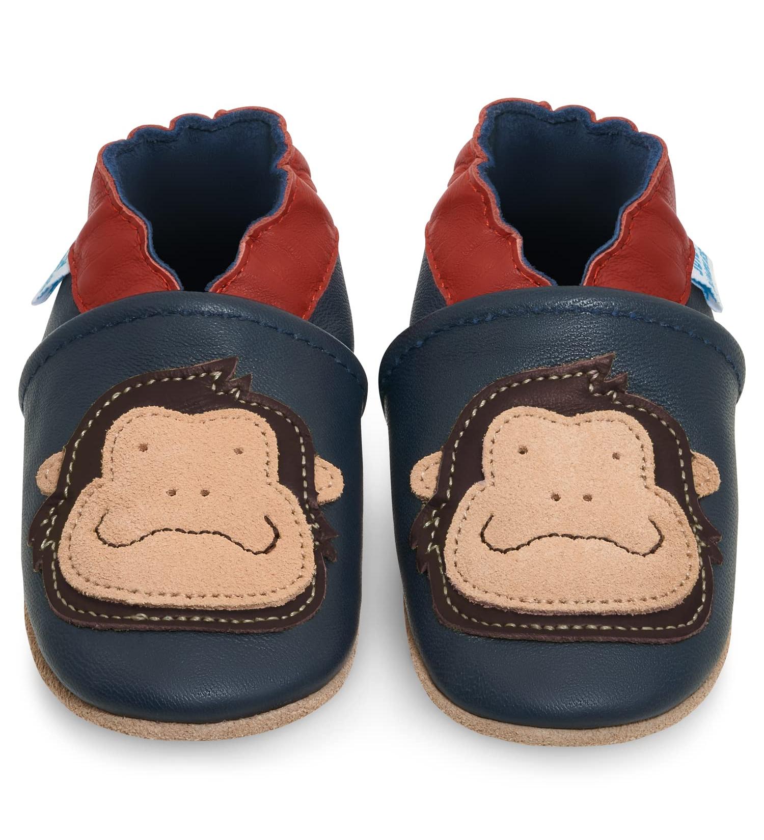 Blue Gorilla Baby Shoes | Soft Sole for Baby Boys & Girls | Leather Toddler Walking Shoes 2-3 Years - Buy Online on GoSupps.com