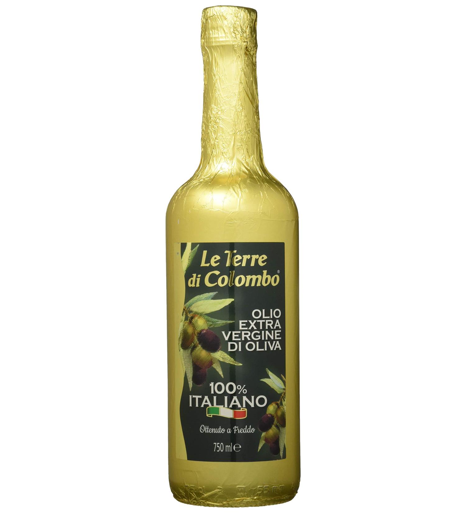 Le Terre di Colombo 100% Italian Extra Virgin Olive Oil - Gold-Coated Bottle 0.75L | Premium Quality International Shipping - Buy Online on GoSupps.com