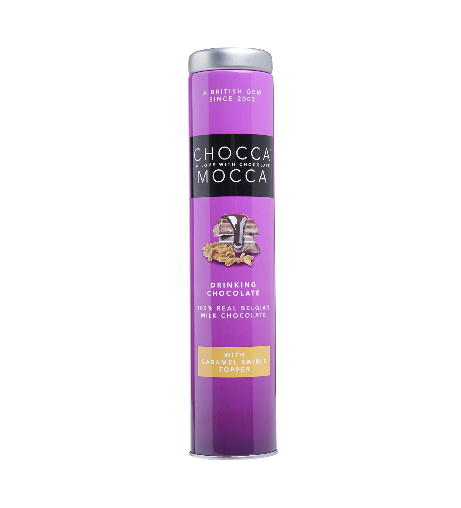 Chocca Mocca- Hot Chocolate Drink With Caramel Swirls Topper 100% Real Belgian Milk Chocolate Drinking Chocolate 140g Quality Smooth Hot Chocolate Warming Treat Great Gift Drinking Chocolate with Caramel Swirls - Buy Online on GoSupps.com