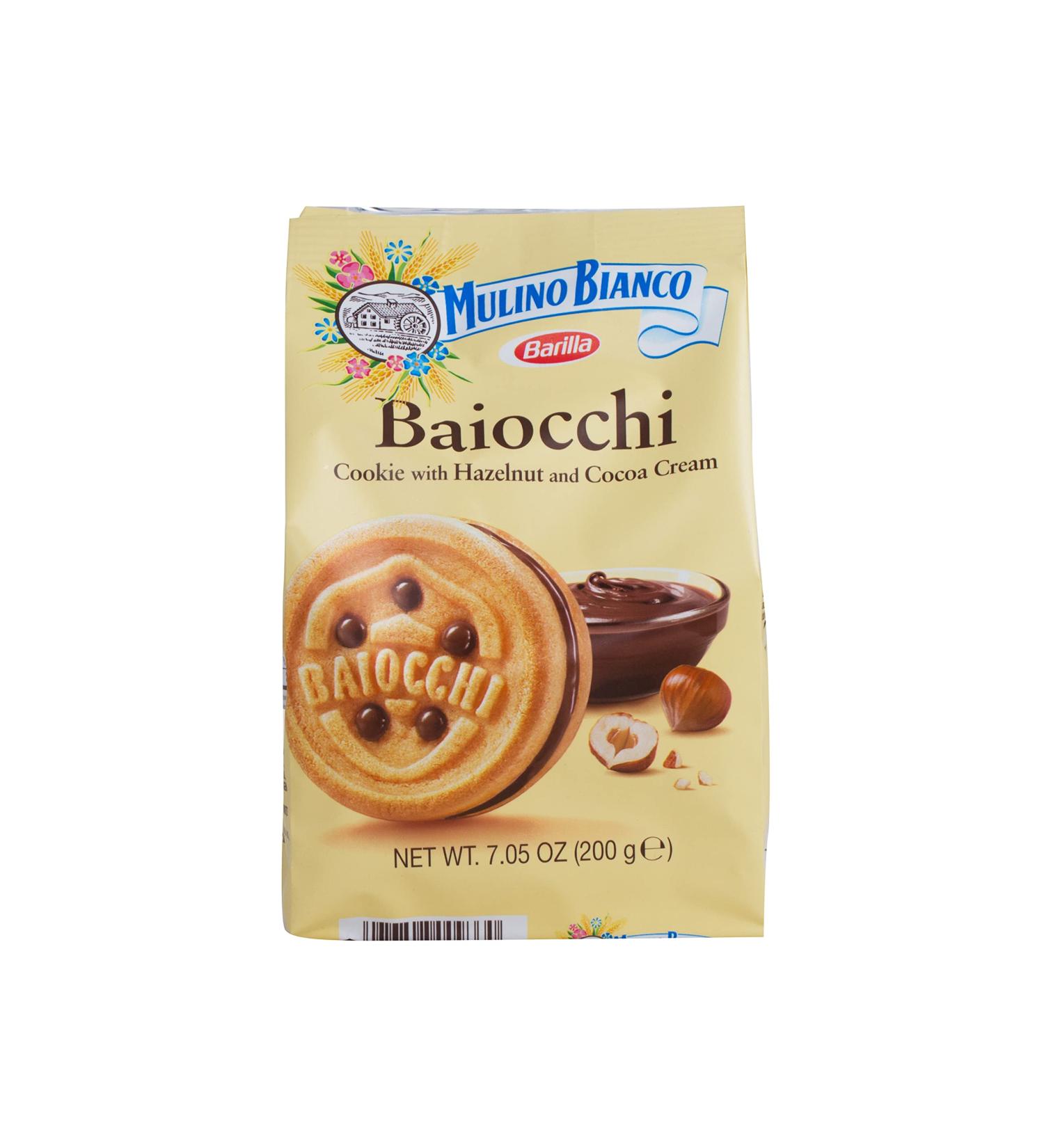 Mulino Bianco Baiocchi Biscuits with Hazelnut 200 g Golden Brown - Buy Online on GoSupps.com
