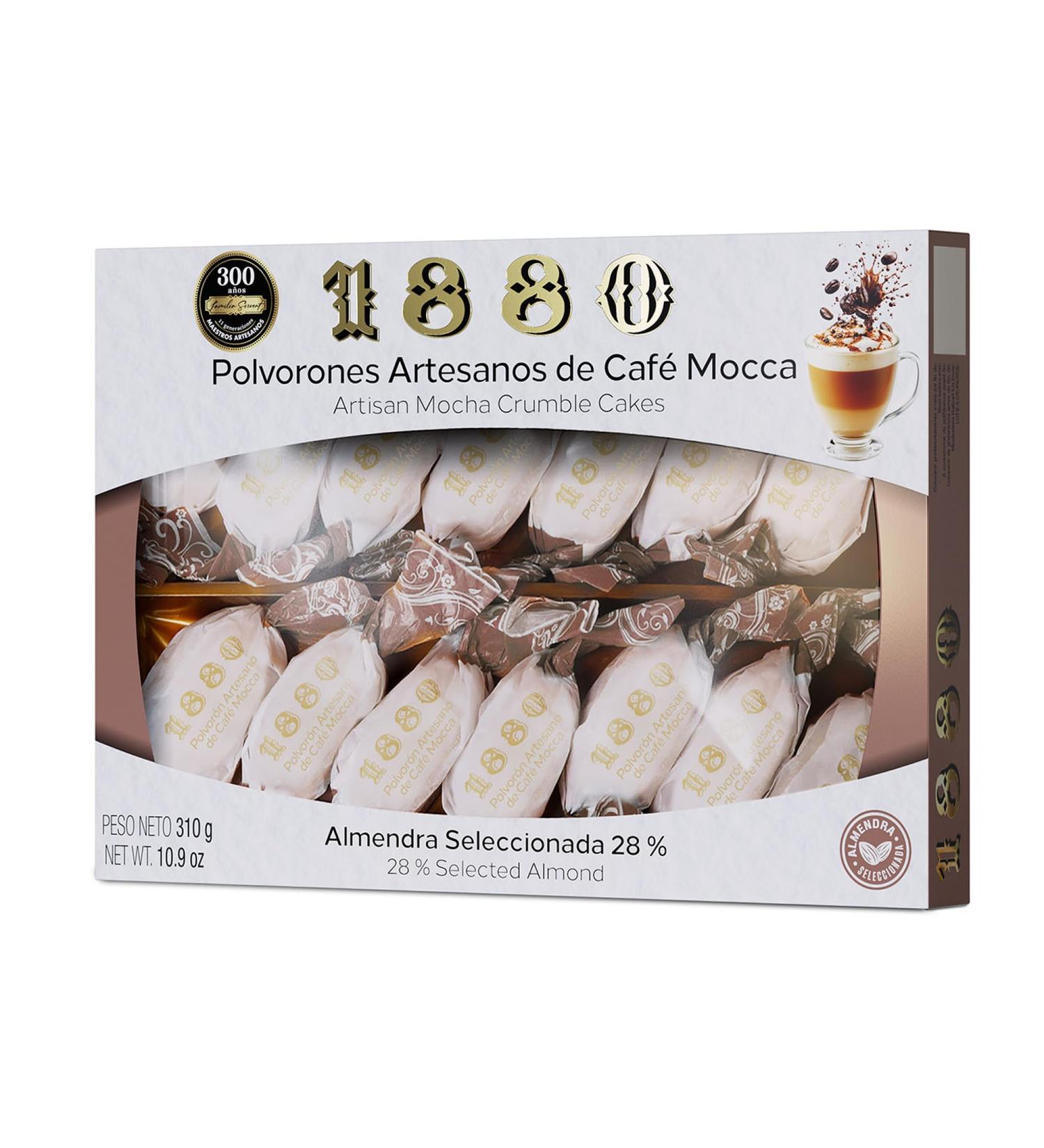 1880 Polvorones Artisanaux au Caf Mocca 310 g Biscuit Sabl Espagnol la Texture Fondante Ar me de Caf et Amande Grill e Emballage Individuel Qualit Supr me - Buy Online on GoSupps.com