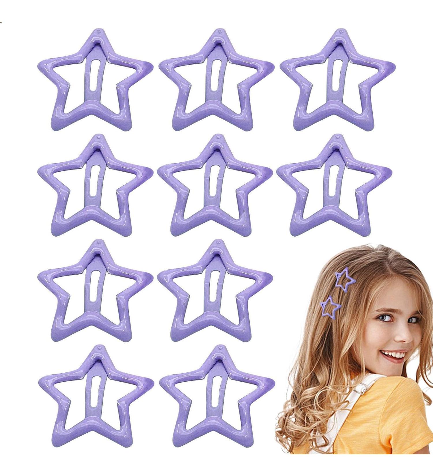 Small Hair Clips - Five-pointed Toddler Hair Charm Snap Hair Clips Clips Cute Hair Accessories for Baby Toddler Girls Kids Women Hair Styling Accessories Maijia 1 count (Pack of 1) Lavender - Buy Online on GoSupps.com