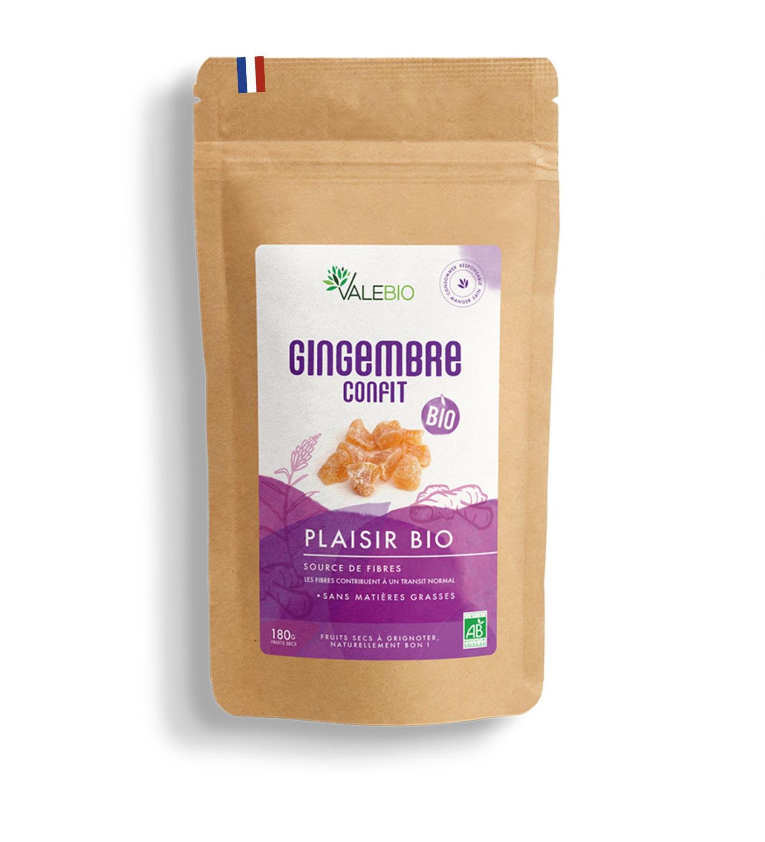 Organic Candied Ginger 180g Valebio - Buy Online on GoSupps.com
