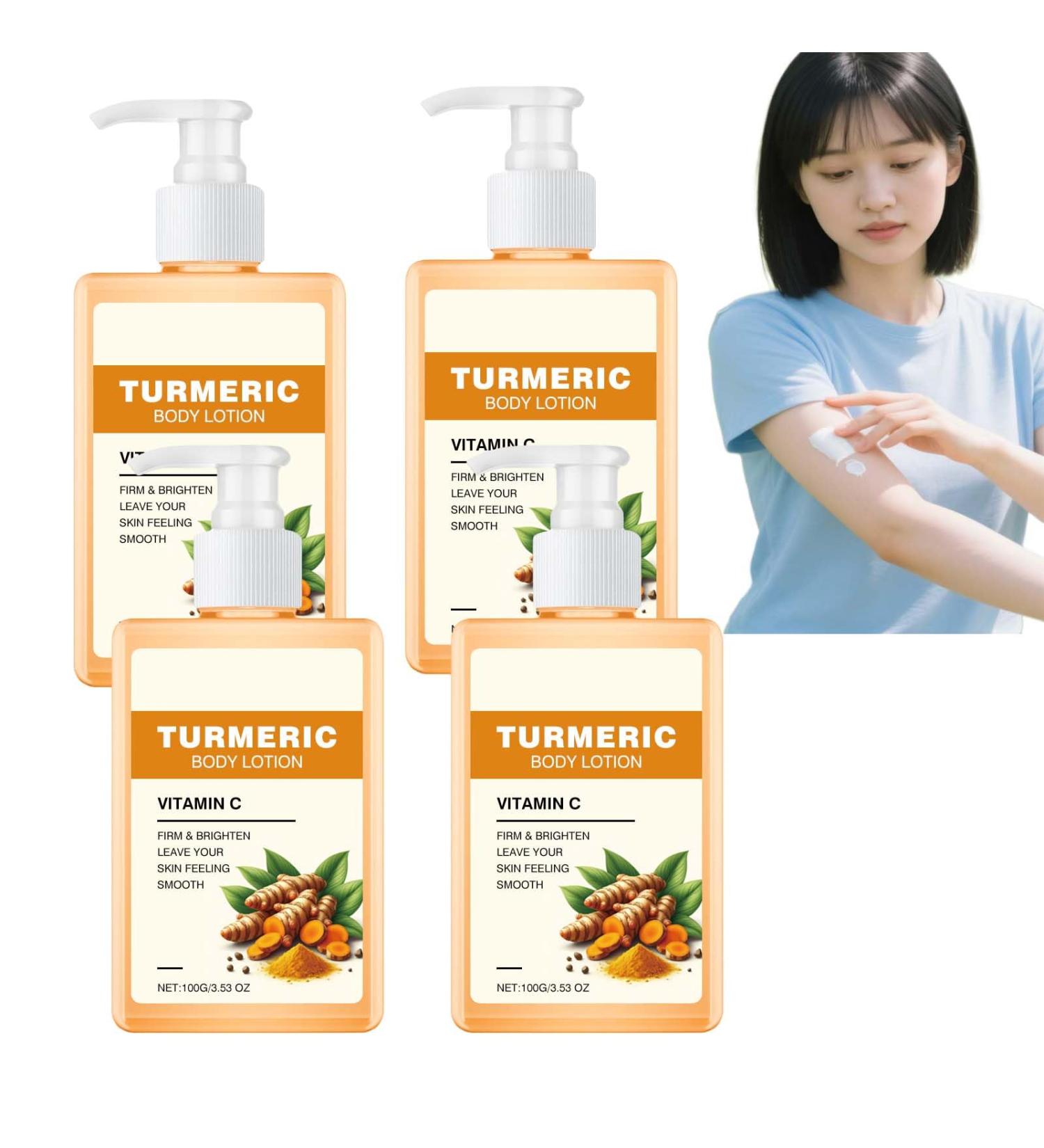  JASUBAI Turmeric body lotion with vitamin C anti-aging cream brightening moisturizing cream to improve uneven skin tone deeply hydrating firming radiant formula (4) - Buy Online on GoSupps.com