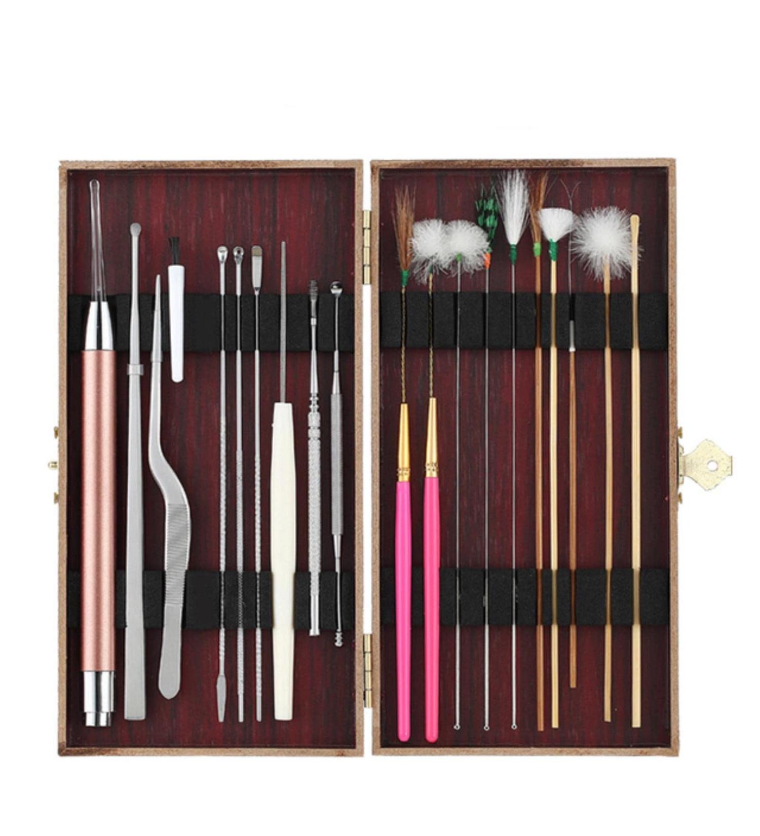 Earwax Cleaner Set - 20pcs Earwax Removal Tool Kit with Spoon, Earpick, and Massage Tool - Buy Online on GoSupps.com