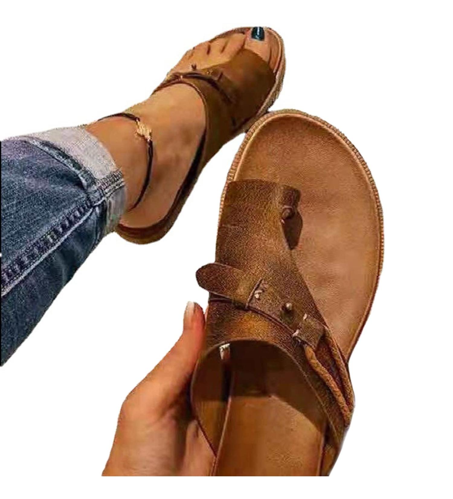 WCXTY Summer Bunion Orthopedic Sandals for Women - Brown, Size 6.5 - Buy Online on GoSupps.com