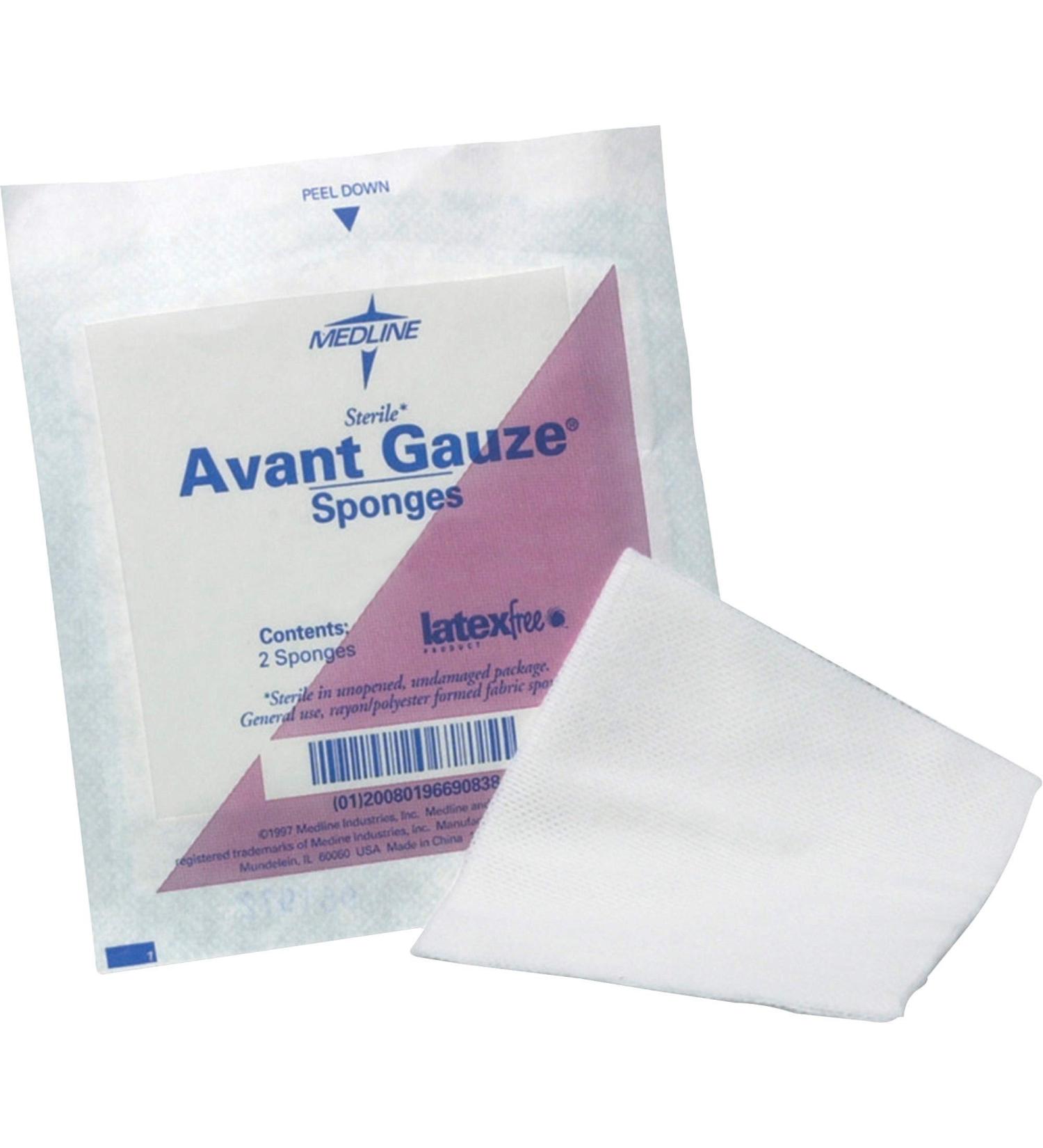 Medline NON21334H Avant Gauze Non-Woven Sterile Sponges 3"x3"