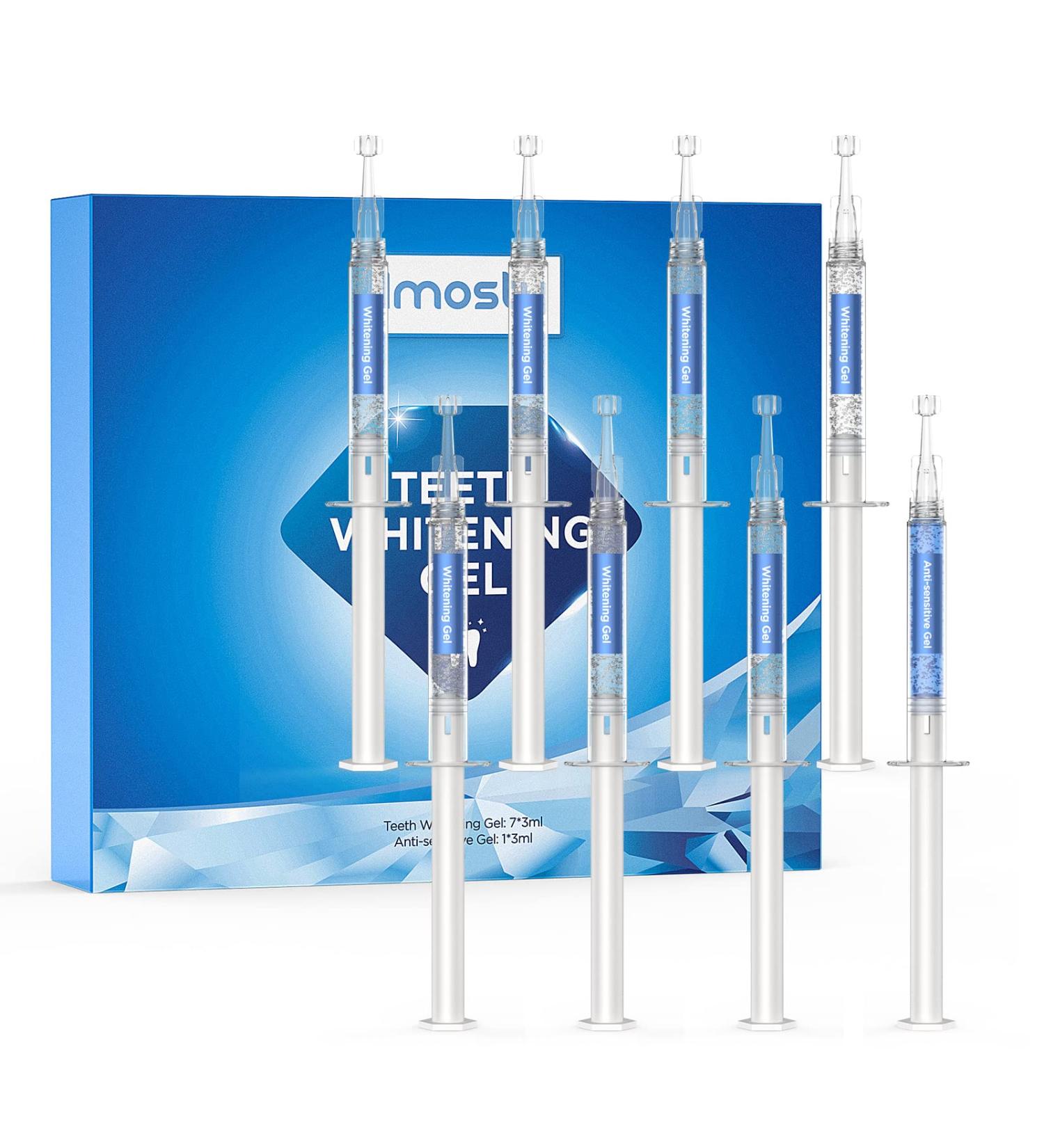 8 Pack Teeth Whitening Gel Syringes, 35% Carbamide Peroxide, Low Sensitivity Formula - Professional Whitener for Trays by Imosty - Buy Online on GoSupps.com