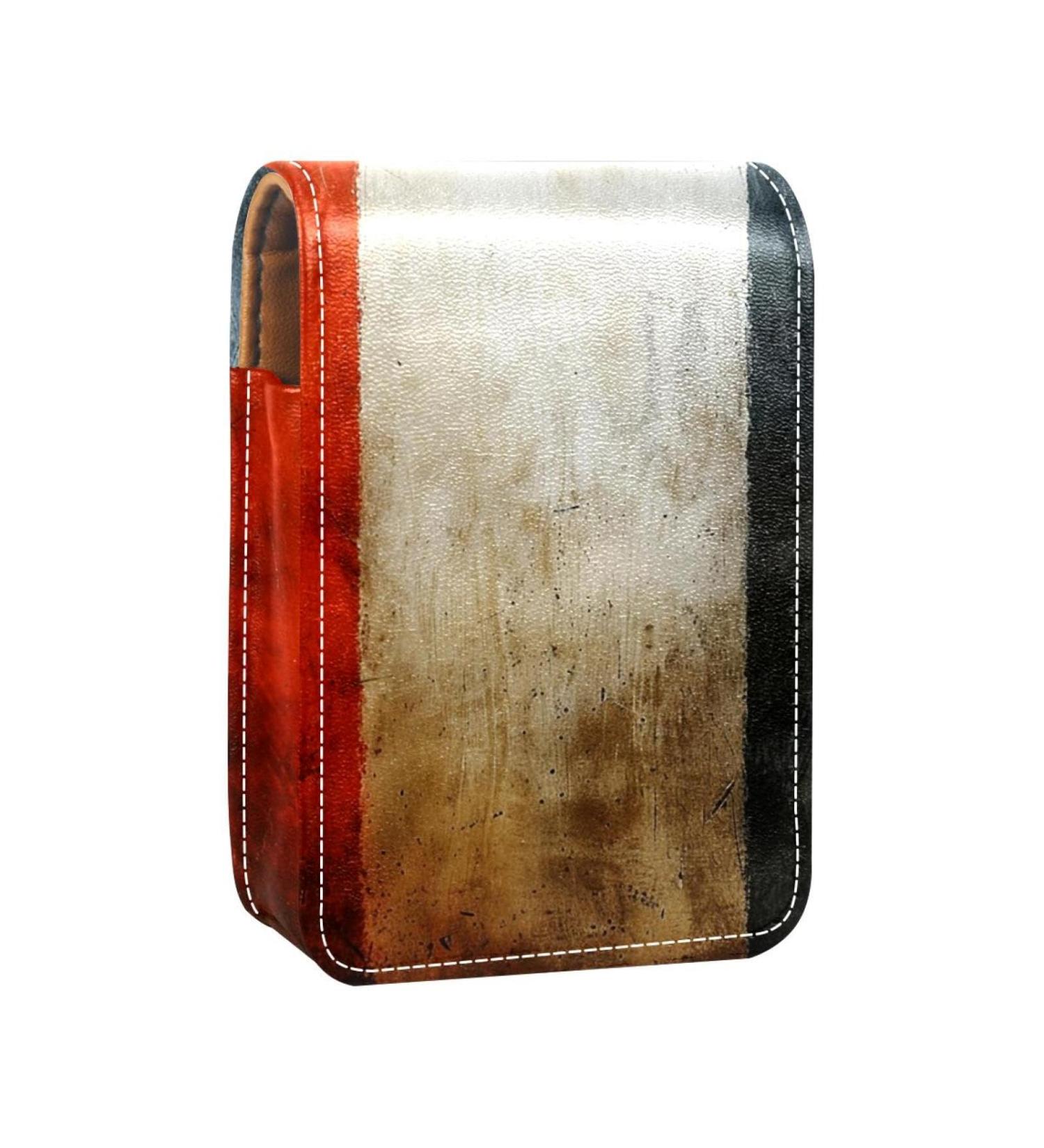 Travel Lipstick Organizer Case | Portable Makeup Bag with Mirror | Vintage French Flag Design - Buy Online on GoSupps.com