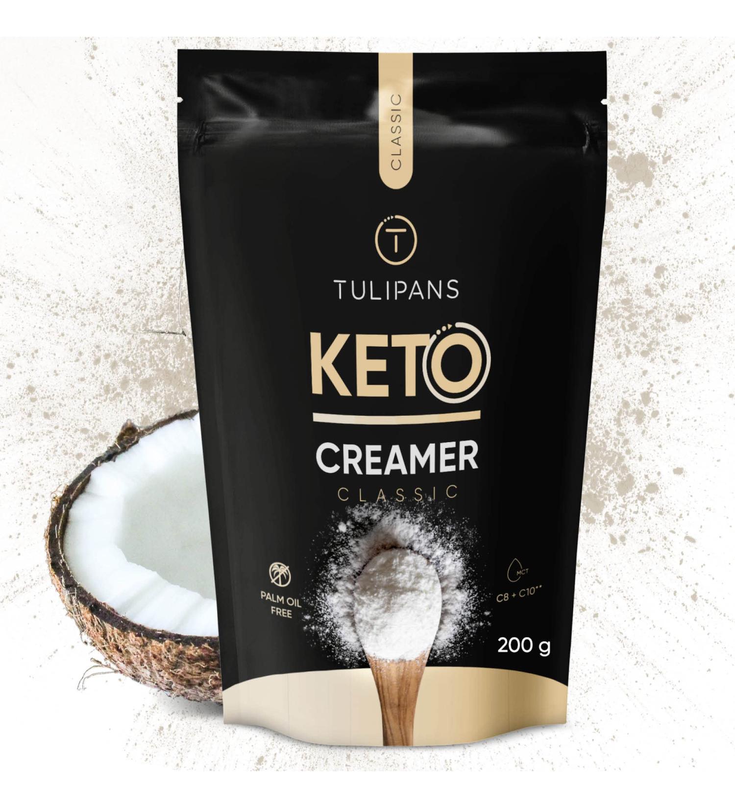 Tulipans MCT Creamer Classic | Keto Coffee Creamer - No Added Sugar | 200g | Perfect for Coffee Porridge Shakes & Keto Snacks - Buy Online on GoSupps.com