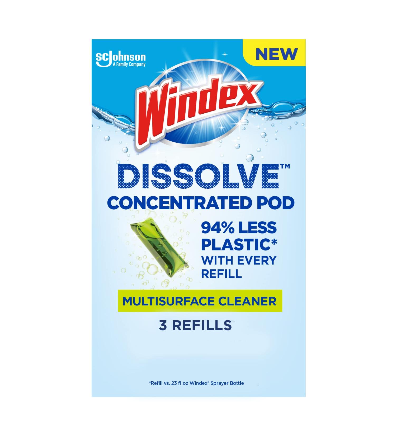 Windex Dissolve Concentrated Pods - 3 Pack Multi-Surface Cleaner Refill Pods - Buy Online on GoSupps.com