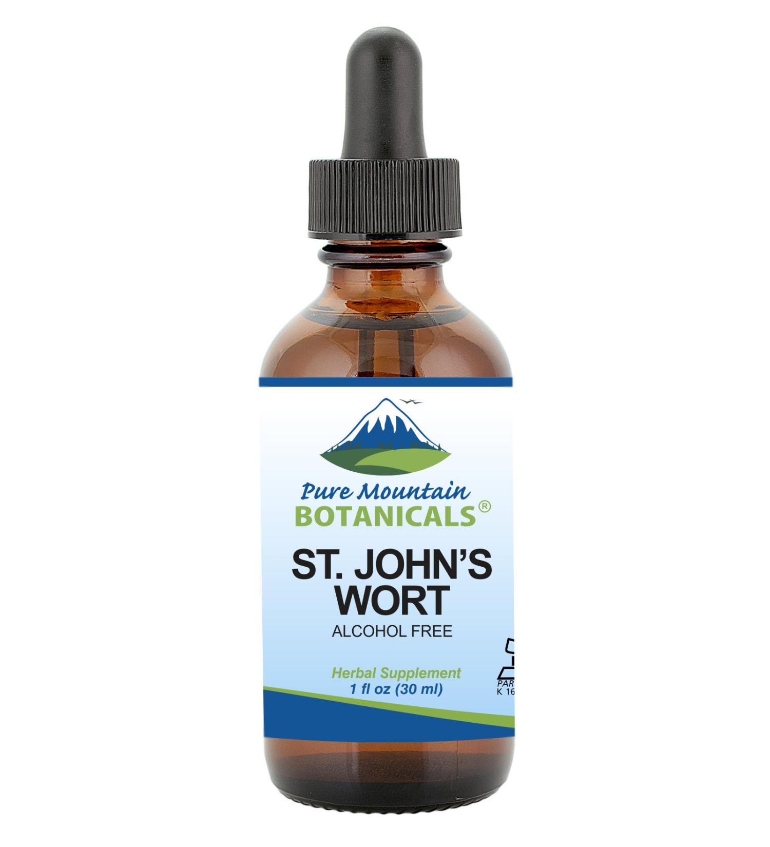 Kosher St. Johns Wort Tincture - Alcohol-Free Extract - 500mg - 1oz Bottle - Buy Online on GoSupps.com