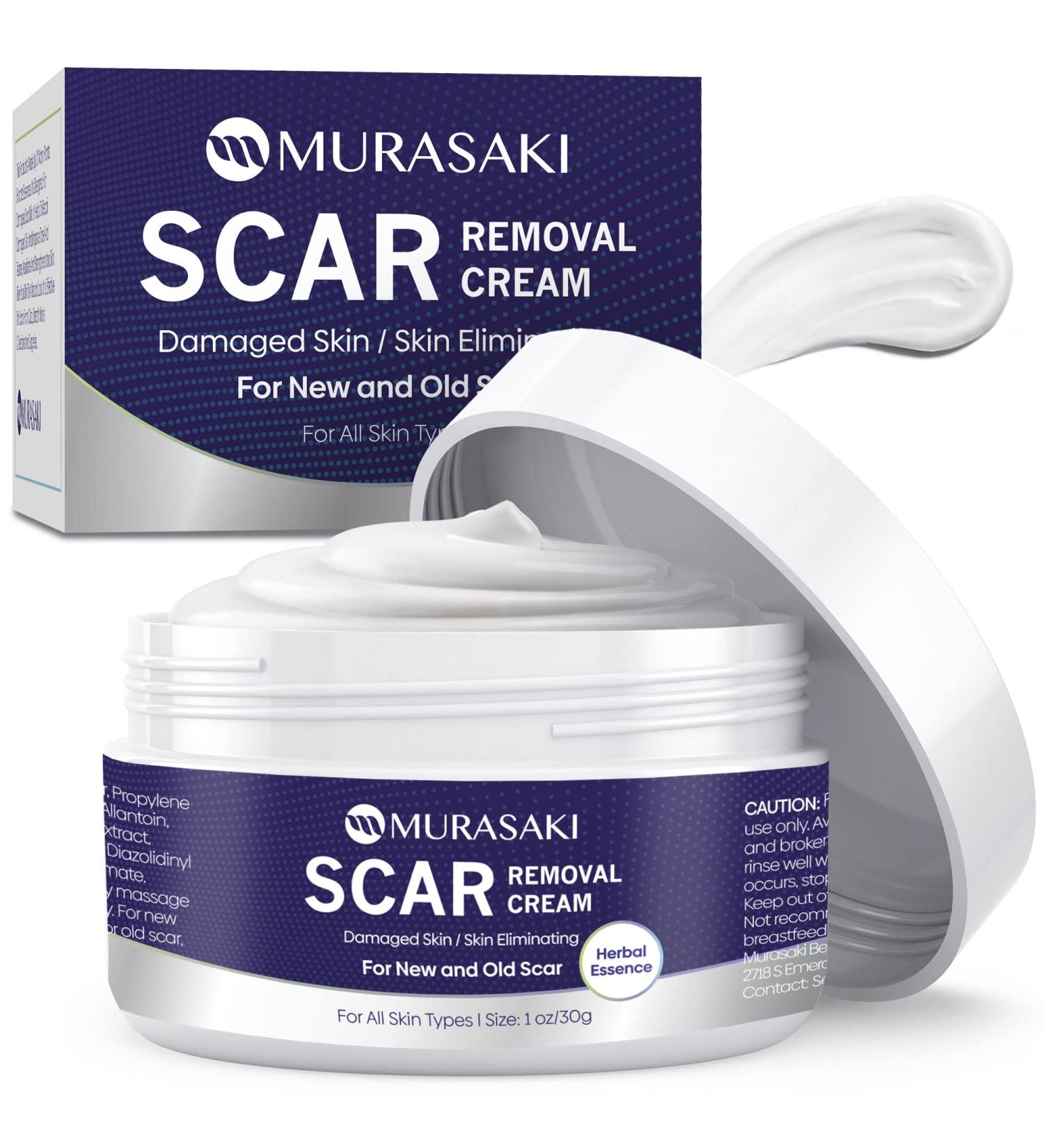 MURASAKI BEAUTY Scar Cream - Stretch Mark & Scar Removal Treatment - 1 oz. / 30g - Buy Online on GoSupps.com