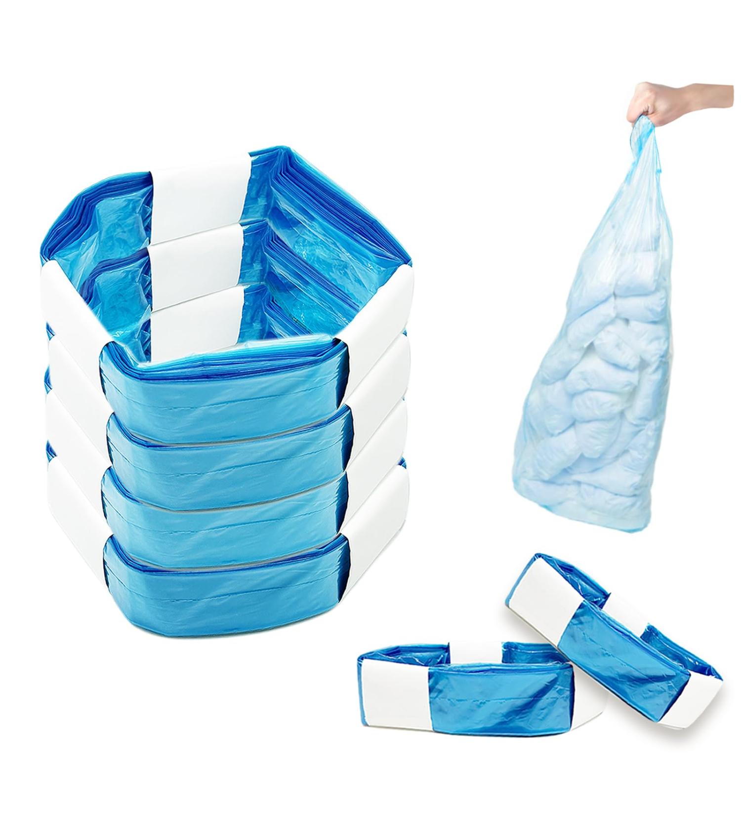 Pack of 4 Odor-Resistant Nappy Bin Bags - Fits up to 800 Nappies - Refill Nappy Bin - Scented and Solid - Buy Online on GoSupps.com