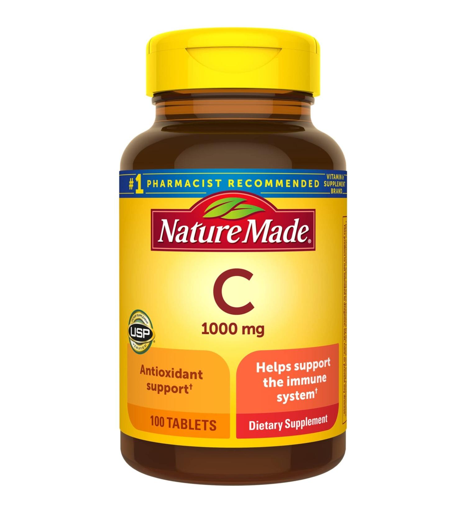 Nature Made Vitamin C 1000 mg â€“ Immune Support, 100 Tablets - Buy Online on GoSupps.com