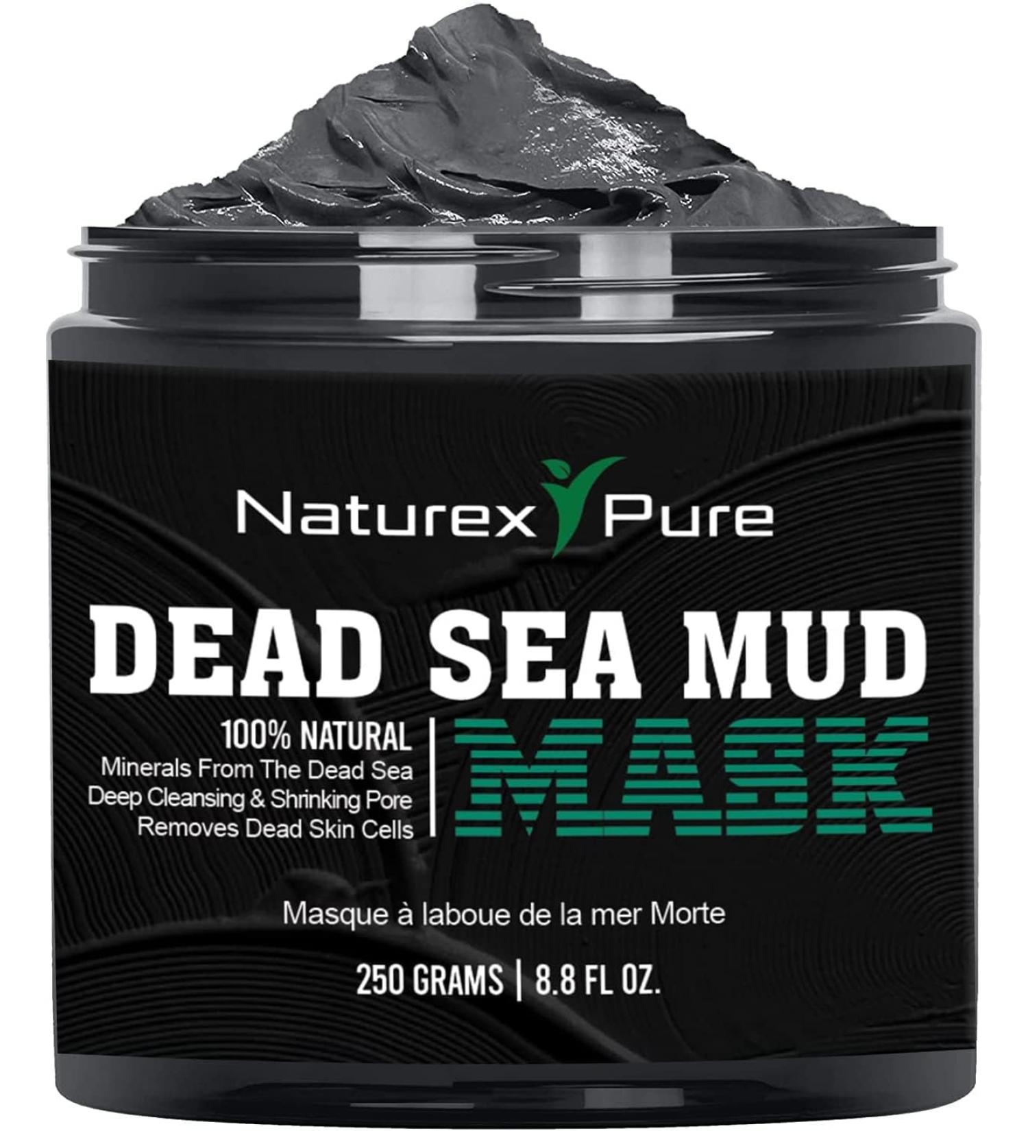 Dead Sea Mud Mask - All-Natural Face Mask for Blackheads Acne & Hyperpigmentation - 8.8fl oz - Luxurious Skincare for Women & Men - Buy Online on GoSupps.com