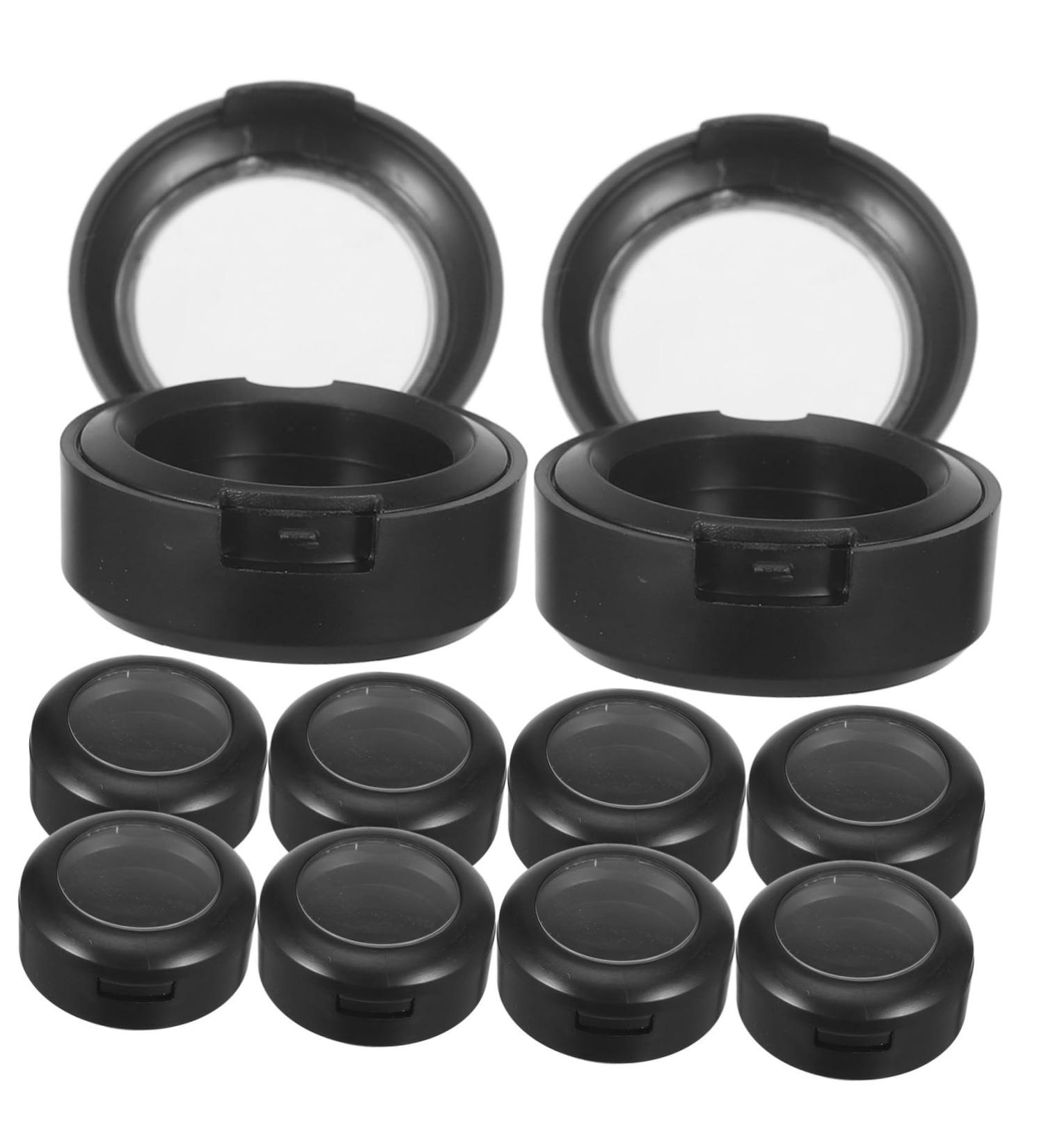 FOMIYES 20 pcs Replacement Organizer with Plate Eyeshadow Travel Mirror Compact Pan for Empty Makeup Case 3.8x3.8cmx2pcs Blackx2pcs - Buy Online on GoSupps.com