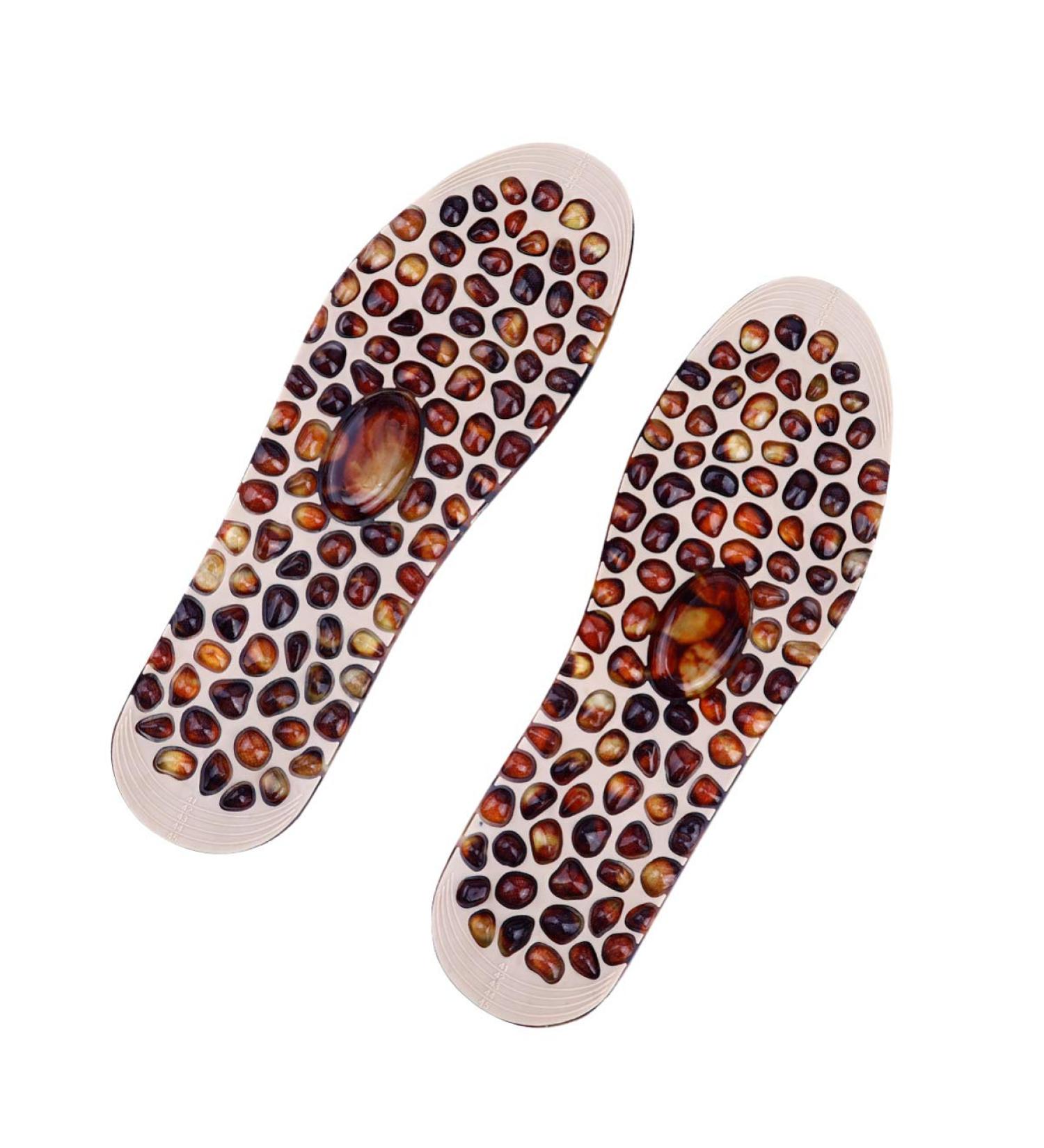 Buy Healifty Massaging Insoles - Cobblestone Reflexology Acupressure Inserts for Men | Foot Massager Shoe Insoles | Light Brown - 28.5x9.5x0.4cm | International Shipping Available - Buy Online on GoSupps.com