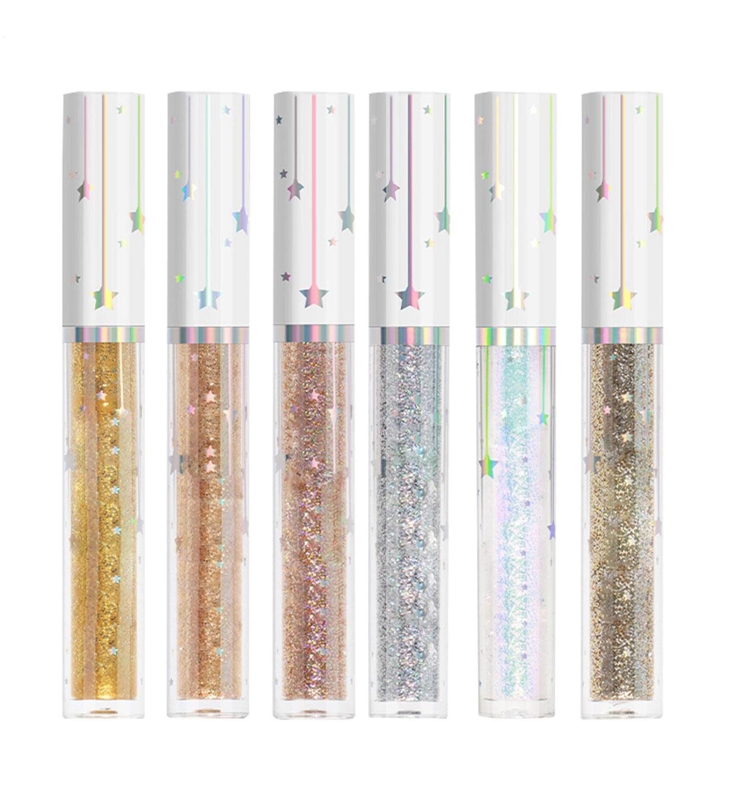 Glitter Liquid Eyeliner Glitter Liquid Eyeliner | Waterproof Eyeliner Pencil 6 Colors Eyeliner Color Set - Long-lasting Glitter Eye Pencil Colored Eyeliner - Buy Online on GoSupps.com