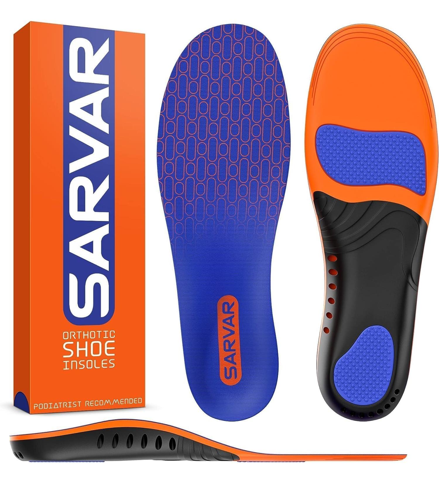 2024 Heavy Duty Arch Support Insoles for Big & Tall Men & Women - Plantar Fasciitis Relief Orthotic Inserts for Work Boots Blue (L - Buy Online on GoSupps.com