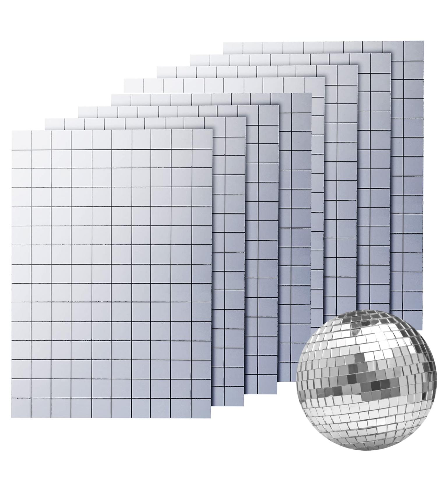 OPOUNT 1200 PCS 10x10 mm Self-Adhesive Glass Mirror Mosaic Tiles for DIY Craft Decoration - Buy Online on GoSupps.com