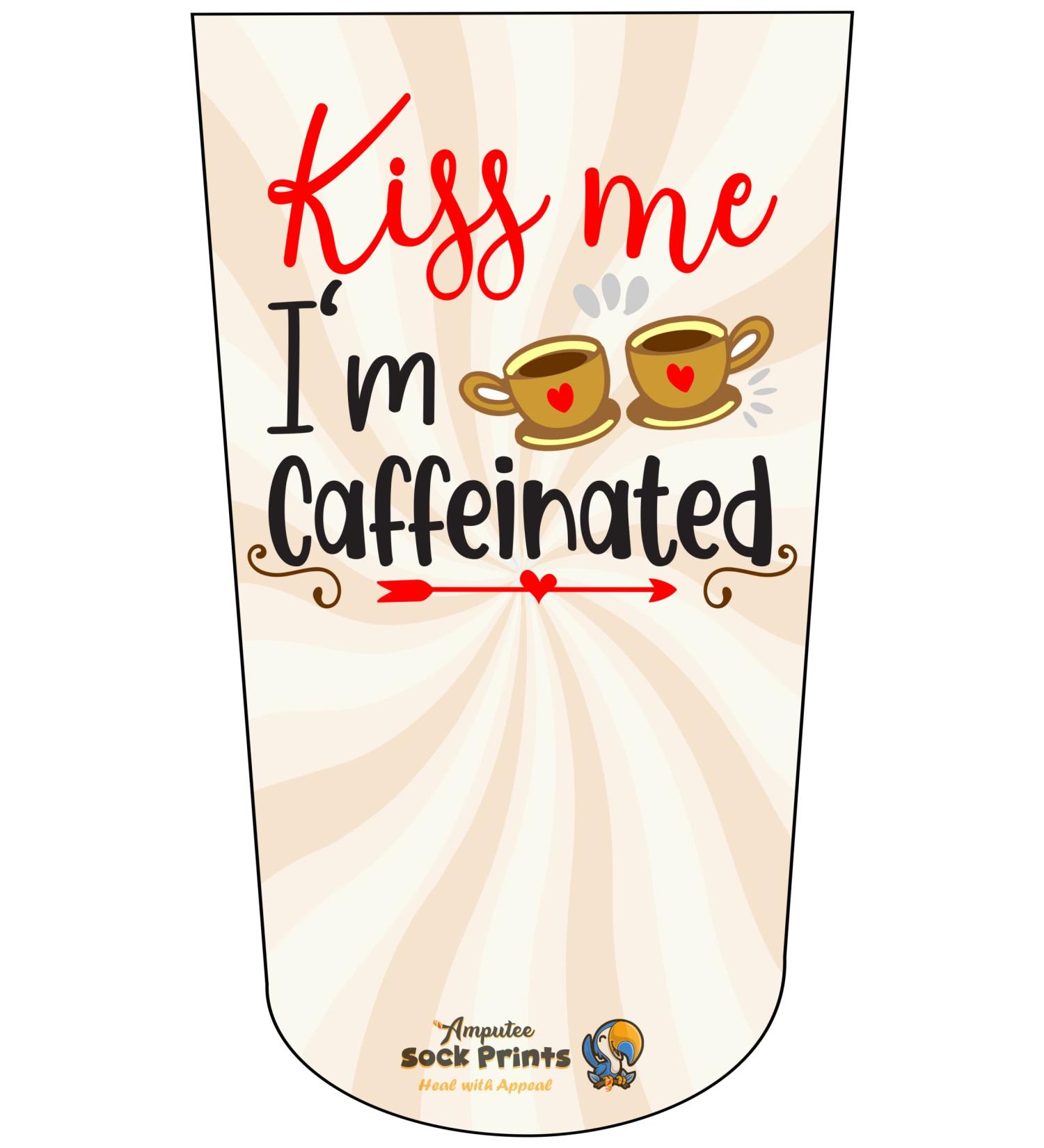 Kiss Me I'm Caffeinated V1 3Ply Stump Sock for Amputees - Heal with Appeal - Buy Online on GoSupps.com