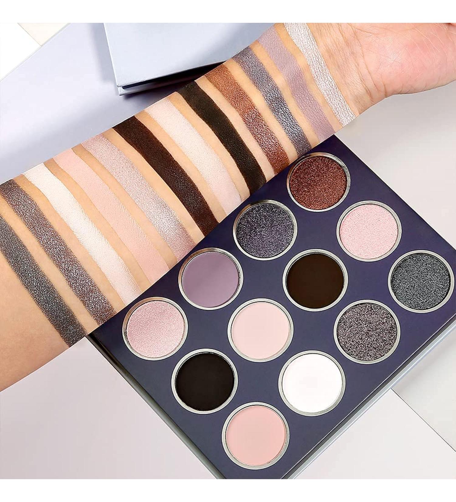DE'LANCI Smokey Grey & Goth Black Eyeshadow Palette - Pigmented Matte & Shimmer Shades - Long-Lasting Neutral & Dark Makeup Palette - Cruelty Free - Buy Online on GoSupps.com