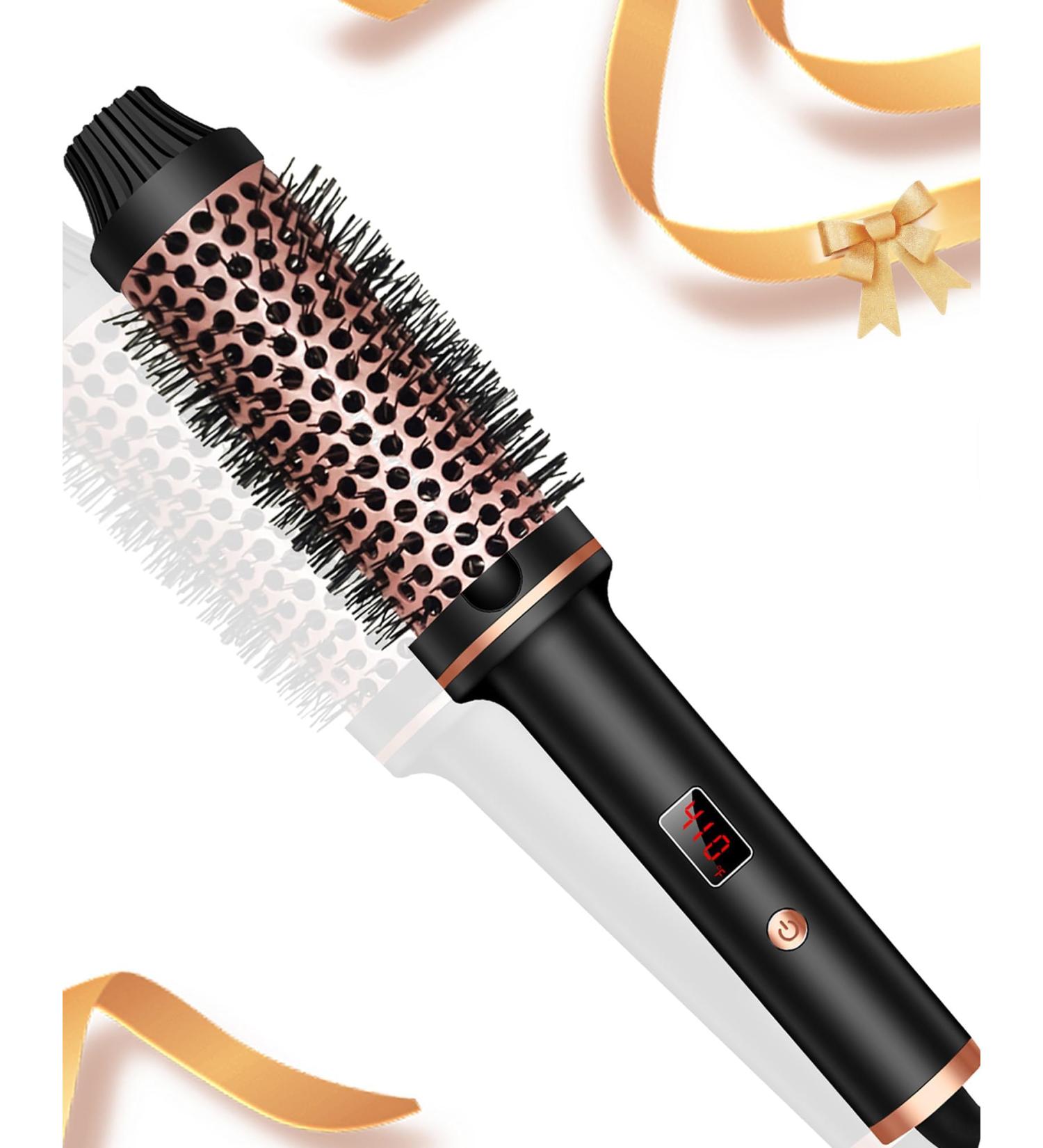 1.5 Inch Volumizing Ceramic Tourmaline Ionic Curling Iron - Dual Voltage 10 Temp Settings LCD Display | Perfect for Travel - Buy Online on GoSupps.com