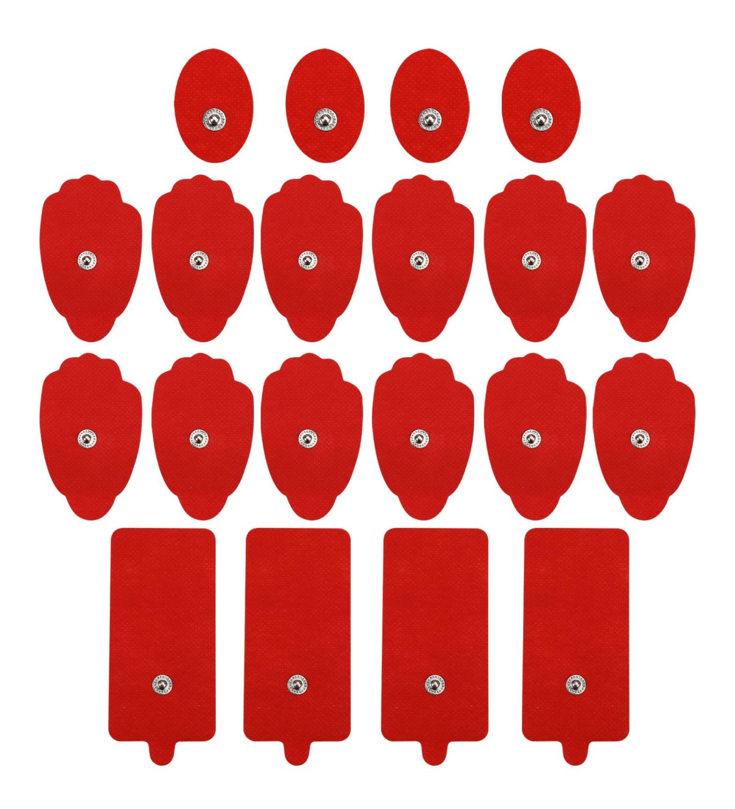 Belifu TENS Unit Electrode Pads - Reusable Self-Adhesive Latex-Free Massage Pads for TENS EMS Massagers | Standard Snap Connection - Buy Online on GoSupps.com
