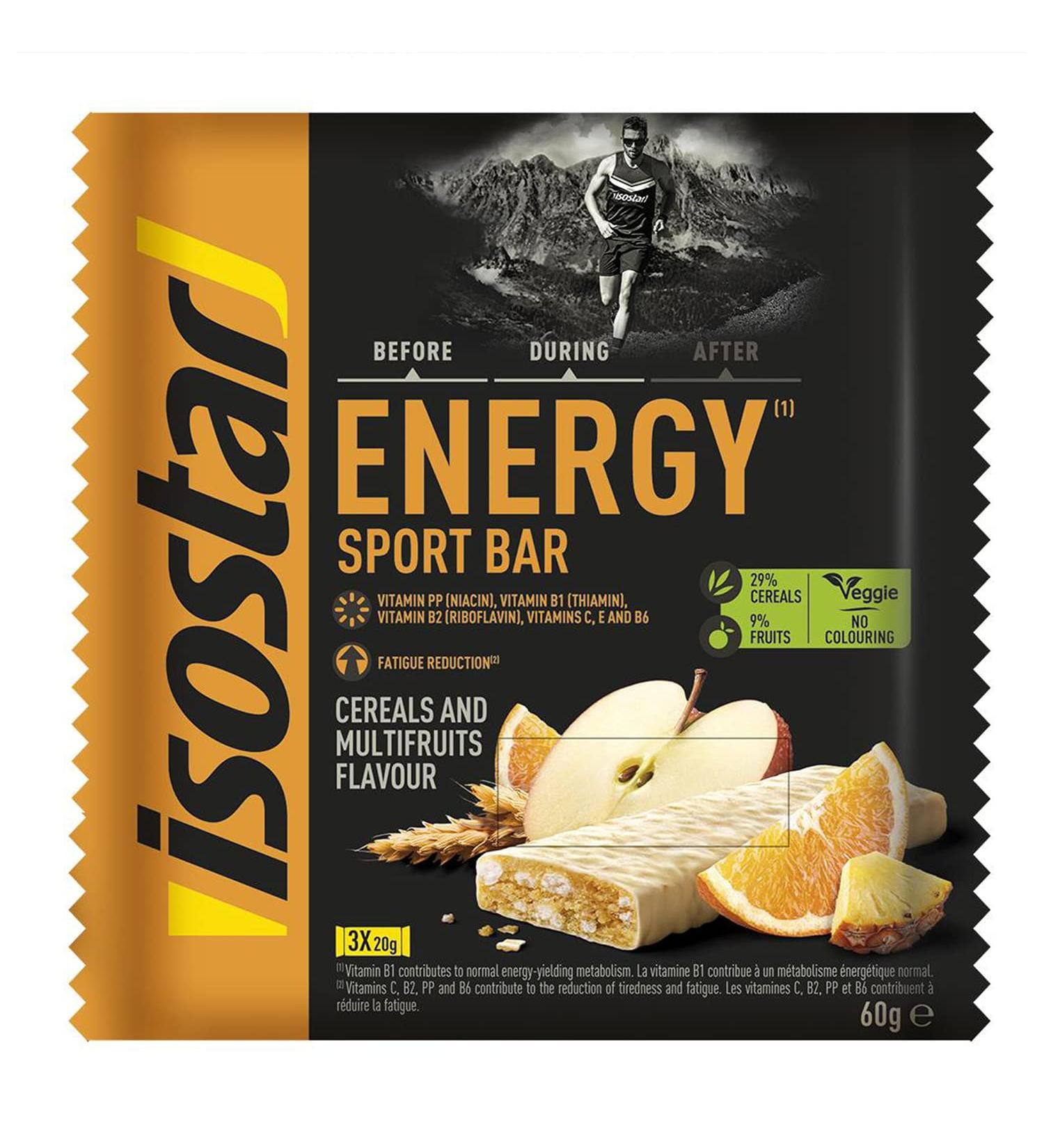 Isostar - Energy Sport Bar Cereal & Multifruit - Carbohydrate Source Energy Bars - Energy Supply - 3x20 G - 187828 - Buy Online on GoSupps.com