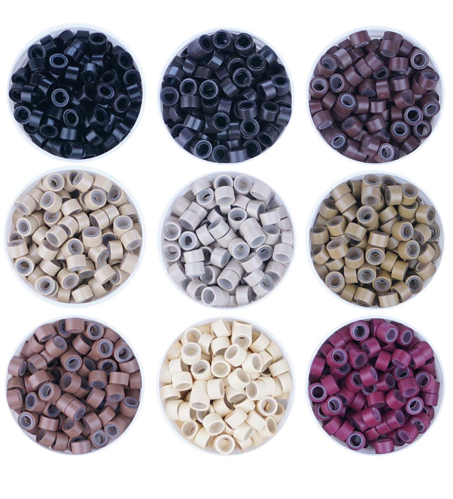 500 PCS KOCONI 5.0mm Silicone Micro Rings for Pre Bonded Hair Extensions - #5 Brown - Buy Online on GoSupps.com