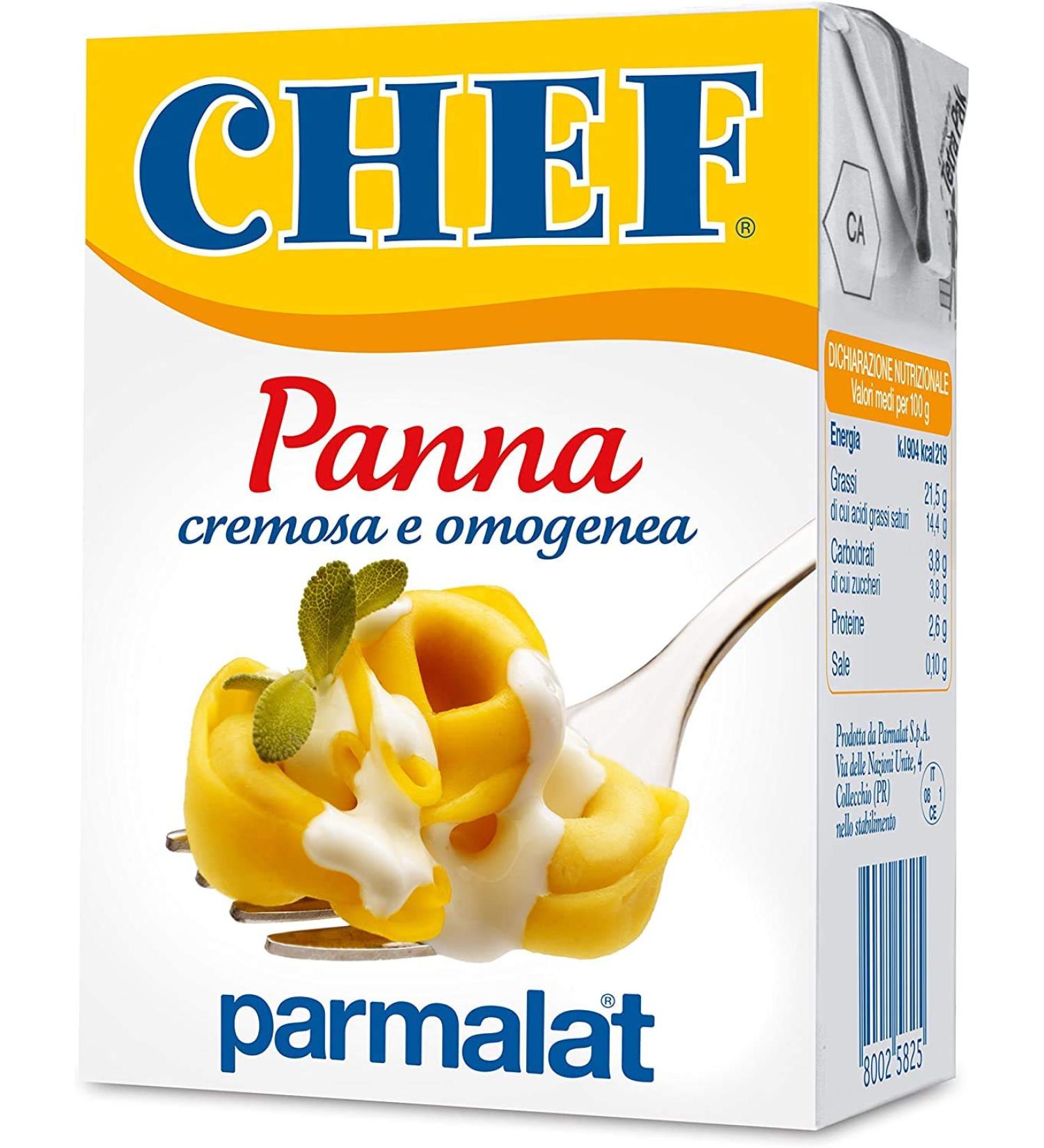 Parmalat x Panna chef cream per cucinare cr me de cuisson pour cuisinier 200 ml
