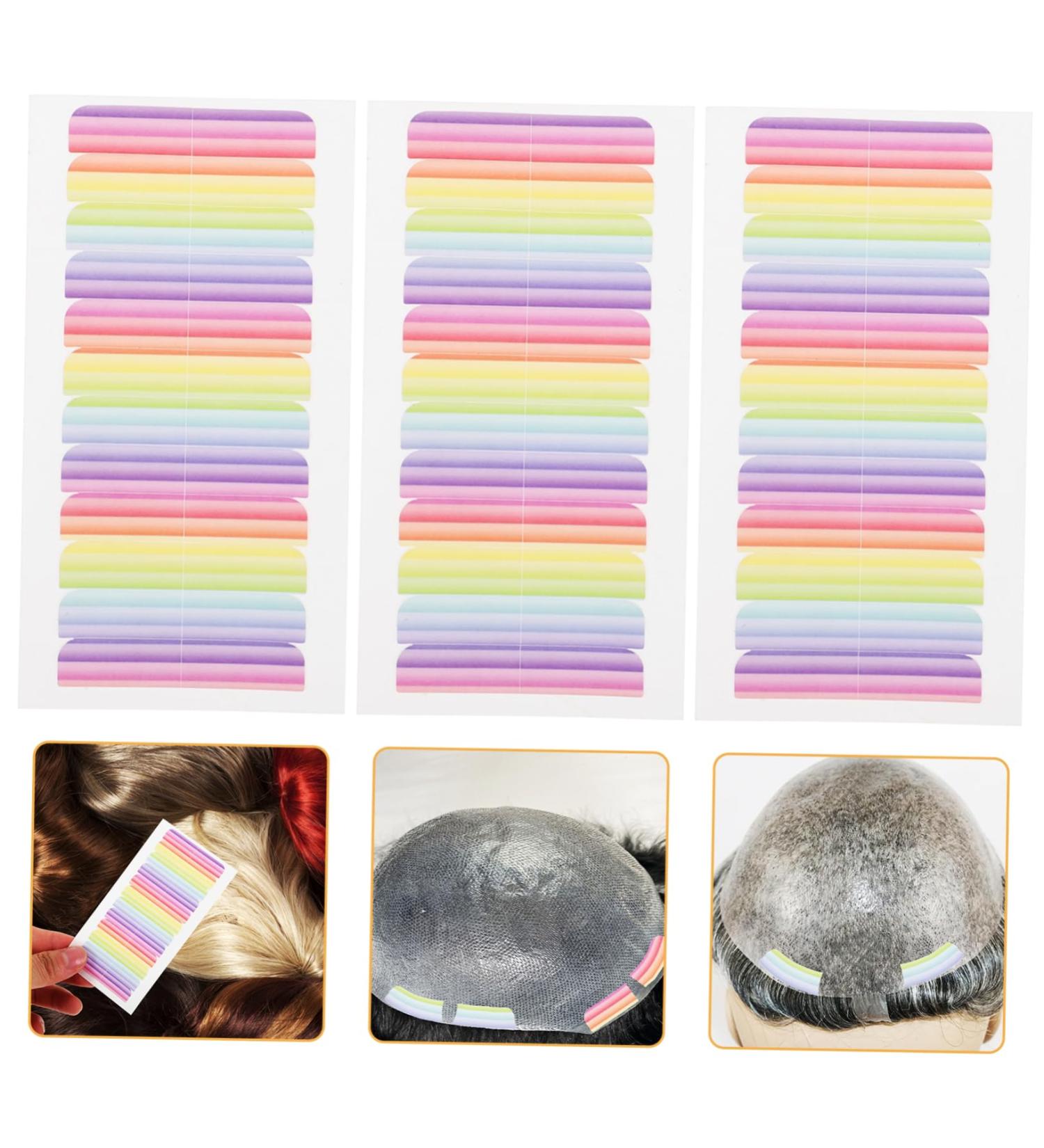 Angoily 8 Sheets Traceless Wig Film Hair Tape Hairline Wig Sticker Wig Stuff Wig Glue Tape Wig Glue for Front Lace Wig Hair Ribbons Glue for Wigs Double Sided Hair Spray Fiber - Buy Online on GoSupps.com