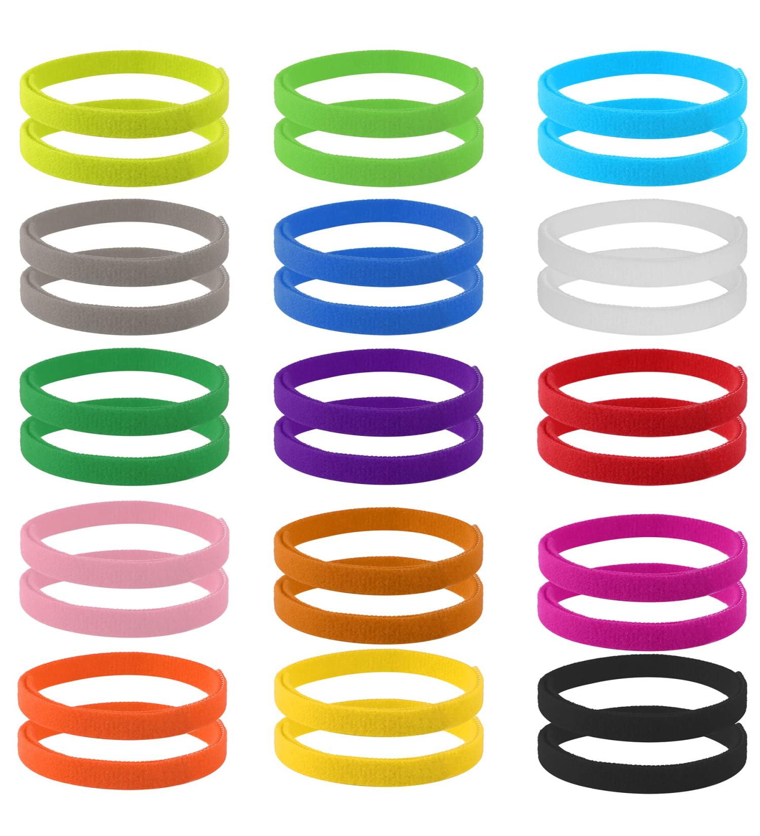 30-Pack Adjustable Puppy ID Collars | Soft Double-Sided Pet Bracelets for Newborn Dogs & Cats | 15 Colors Available - Buy Online on GoSupps.com