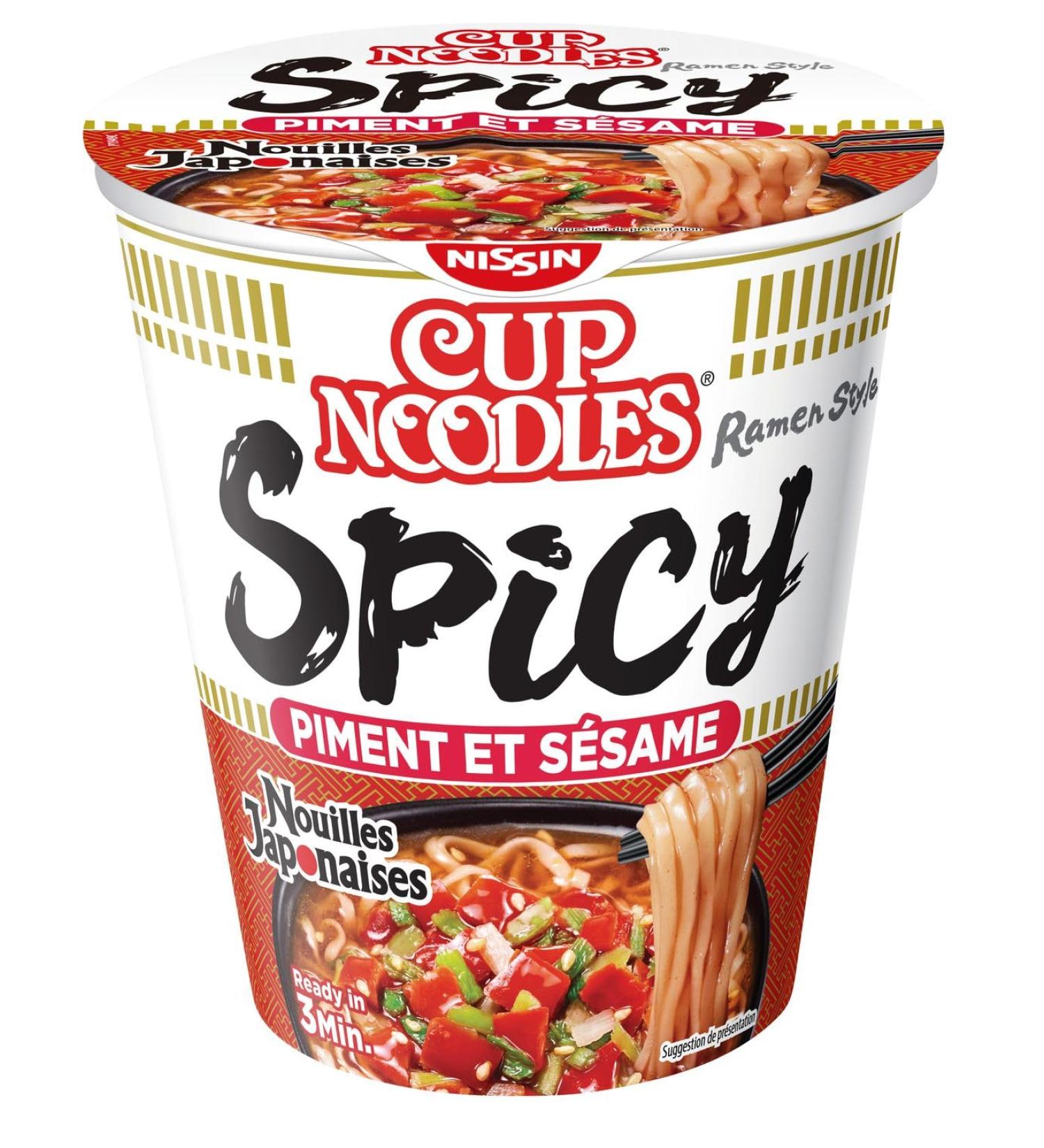 NISSIN - Japanese Noodles - Hot Chili Spicy Flavor -1 box of 8 cups of 66g - Buy Online on GoSupps.com