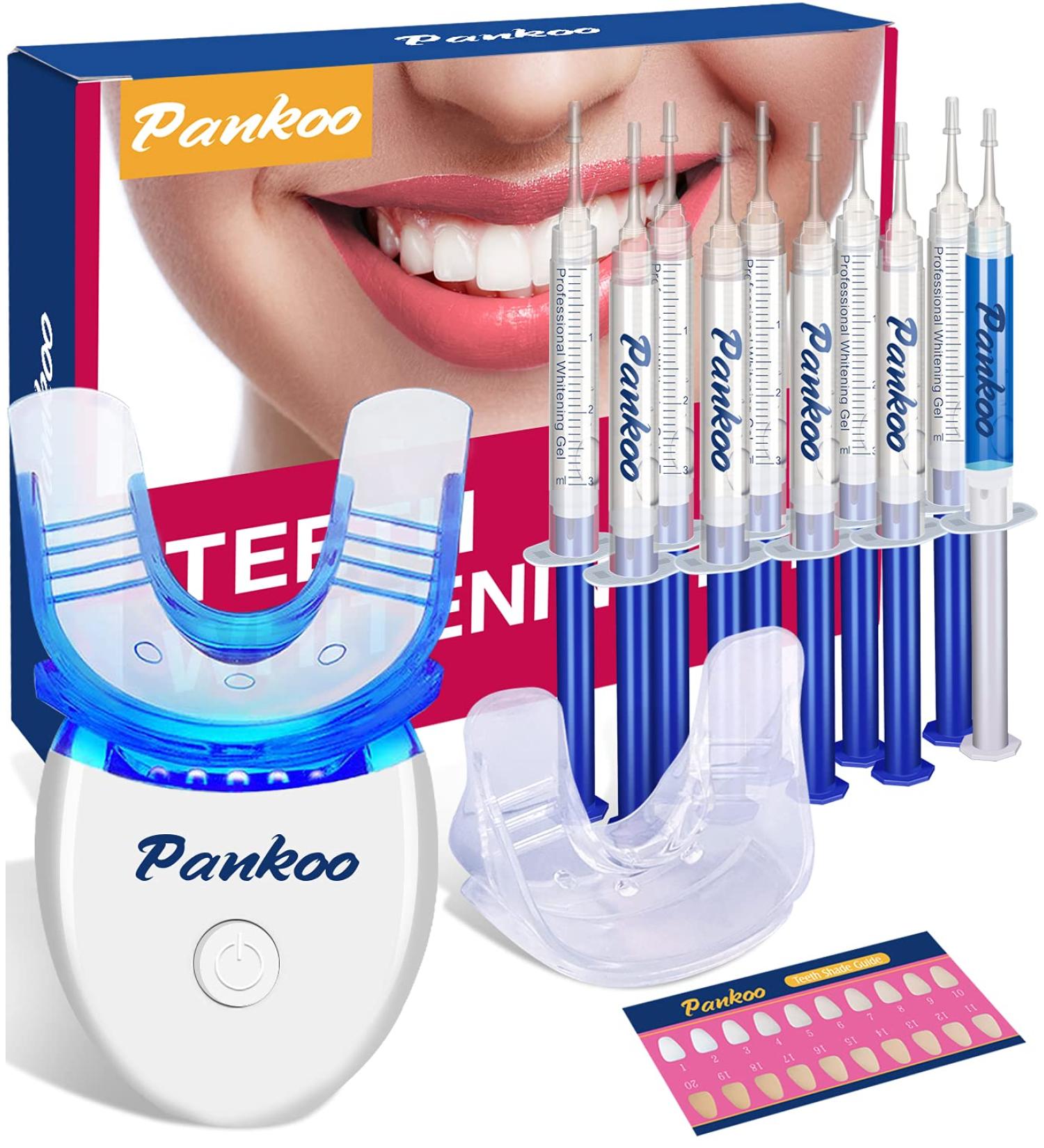 Teeth Whitening Kit with LED Light - 10X Whitening Gels, 2 Mouth Trays | Fast Results in 15 Minutes | No Sensitivity | 1-9 Shades Whiter in 1-2 Weeks - Buy Online on GoSupps.com