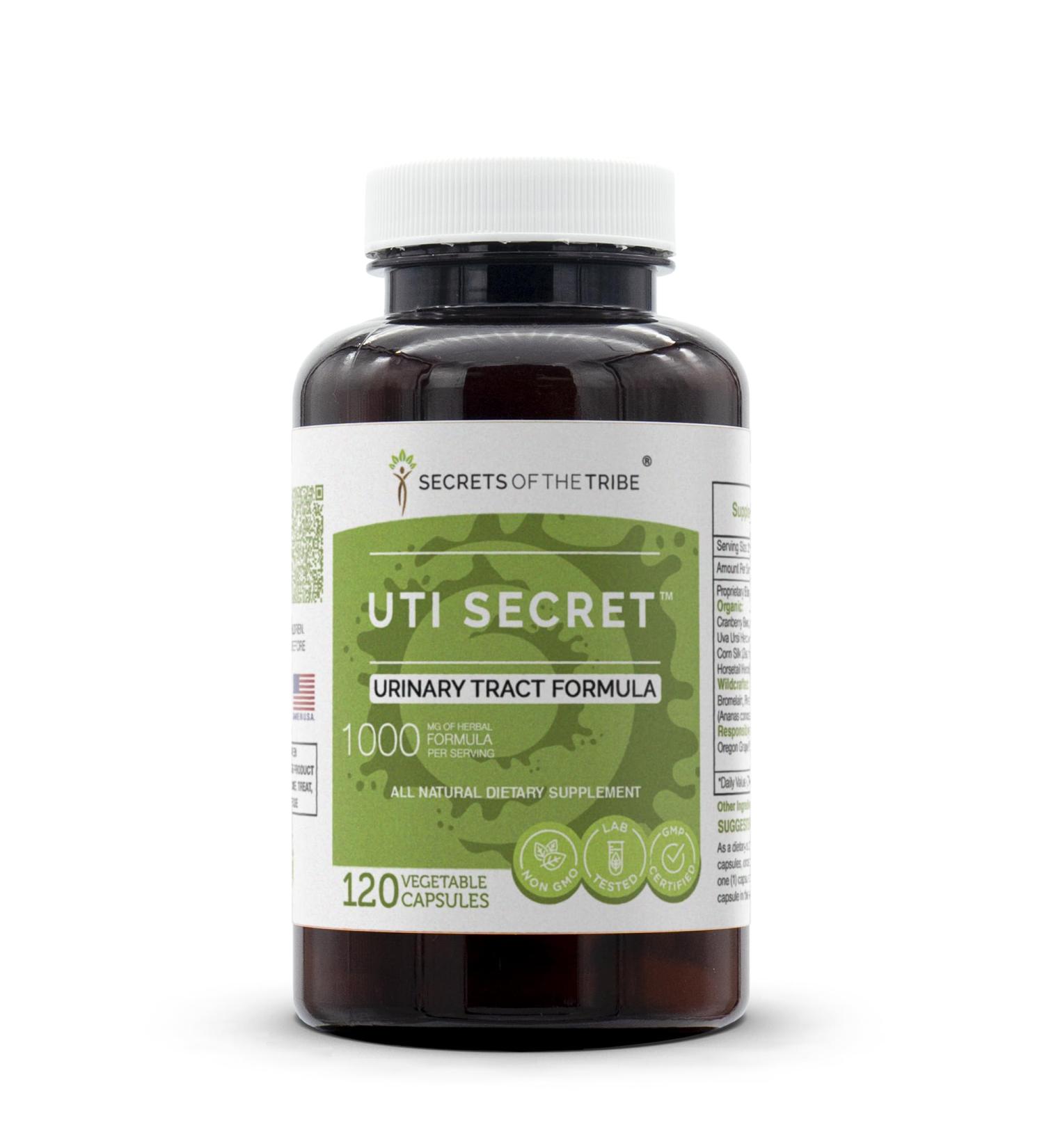 Secrets of the Tribe UTI Secret - Herbal Urinary Tract Formula Supplement (120 Capsules) - Effective Natural Relief for Women & Men - Buy Online on GoSupps.com