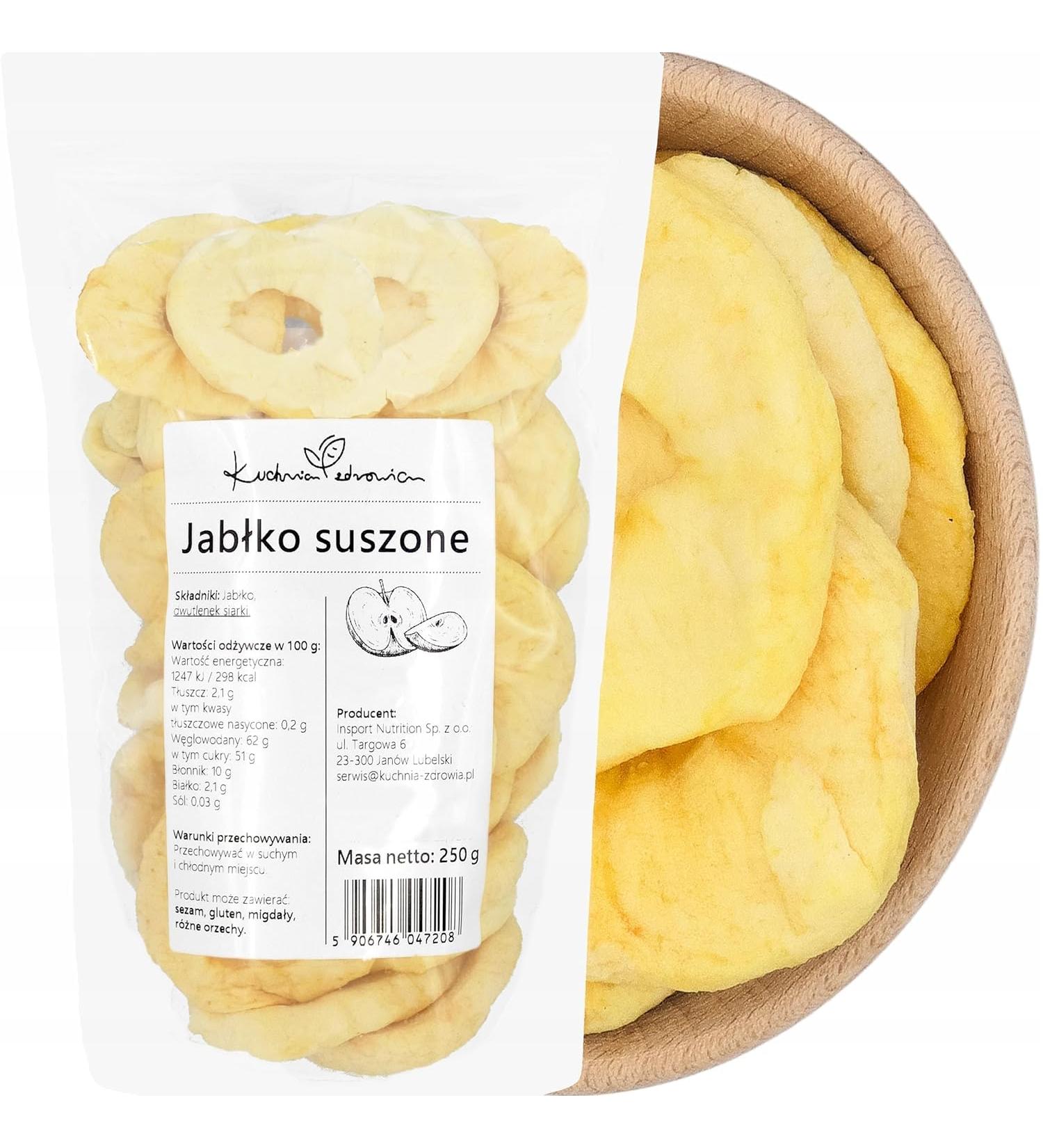  Kuchnia Zdrowia Dried Apple - Ideal Snack - Natural - No Unnecessary Additives - Ideal Supplement - Kuchnia Zdrowia - Doypack Packaging: (1kg) - Buy Online on GoSupps.com