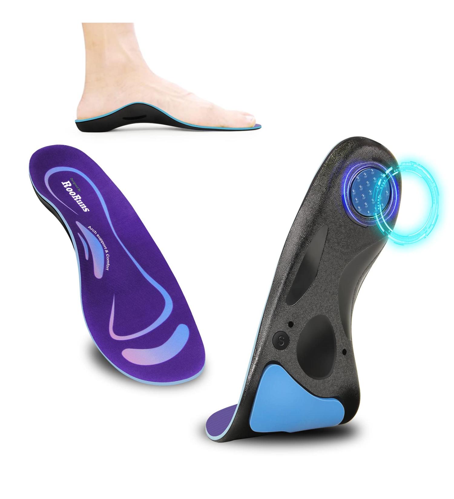 Arch Support Plantar Fasciitis Insoles | Athletic Orthotic Shoe Inserts for Women & Men | Heel Pain Relief | Flat Feet Metatarsalgia | All Day Cushioning | M - Women's 9-10.5 | Men's 8-9.5 - Buy Online on GoSupps.com