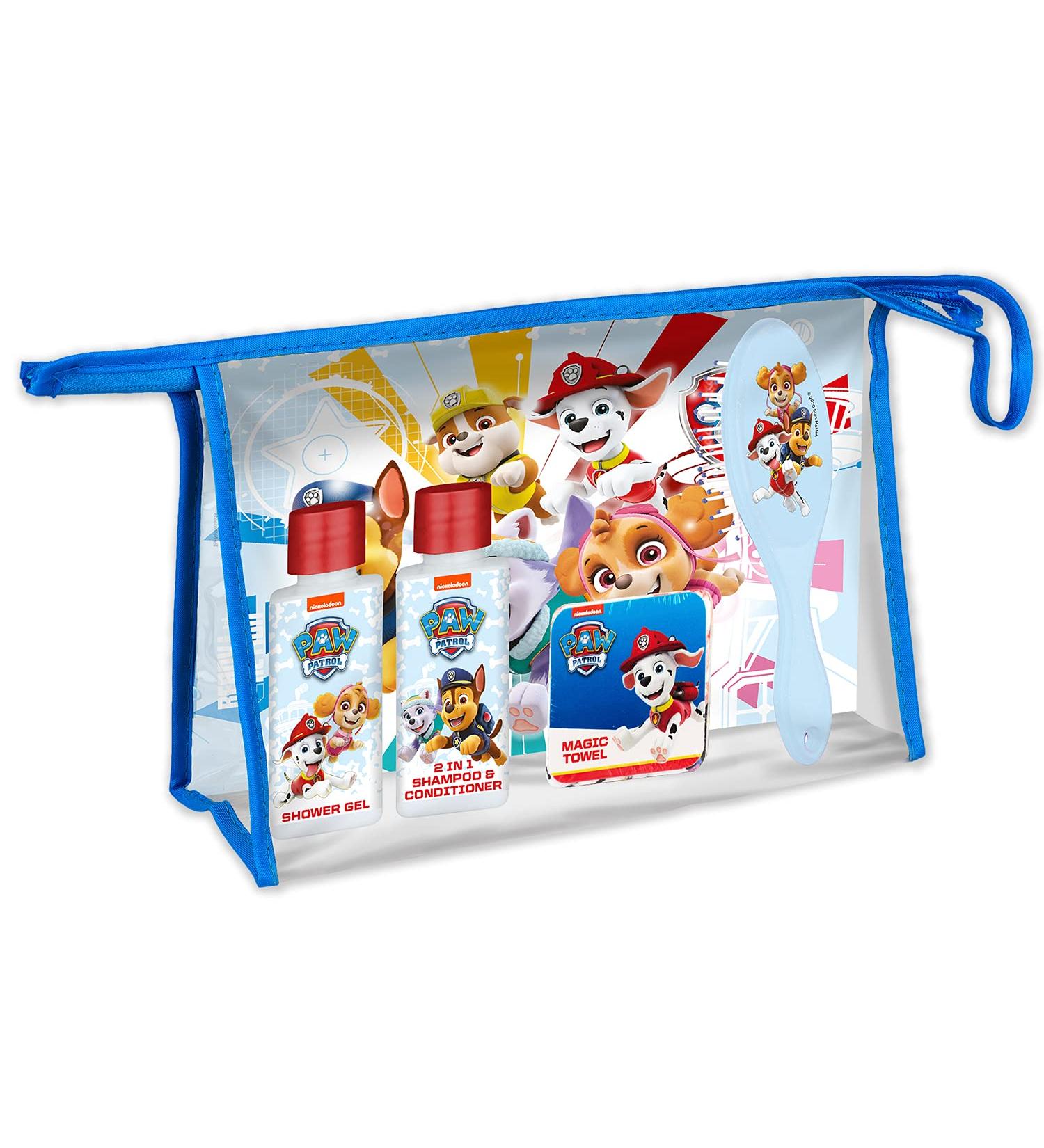 Shop PAW Patrol Beauty & Care Set - 5-Part Capital Purpled Kit with Shampoo Shower Gel Hair Brush & Towel | Perfect Gift & Travel Essentials for Kids - Buy Online on GoSupps.com