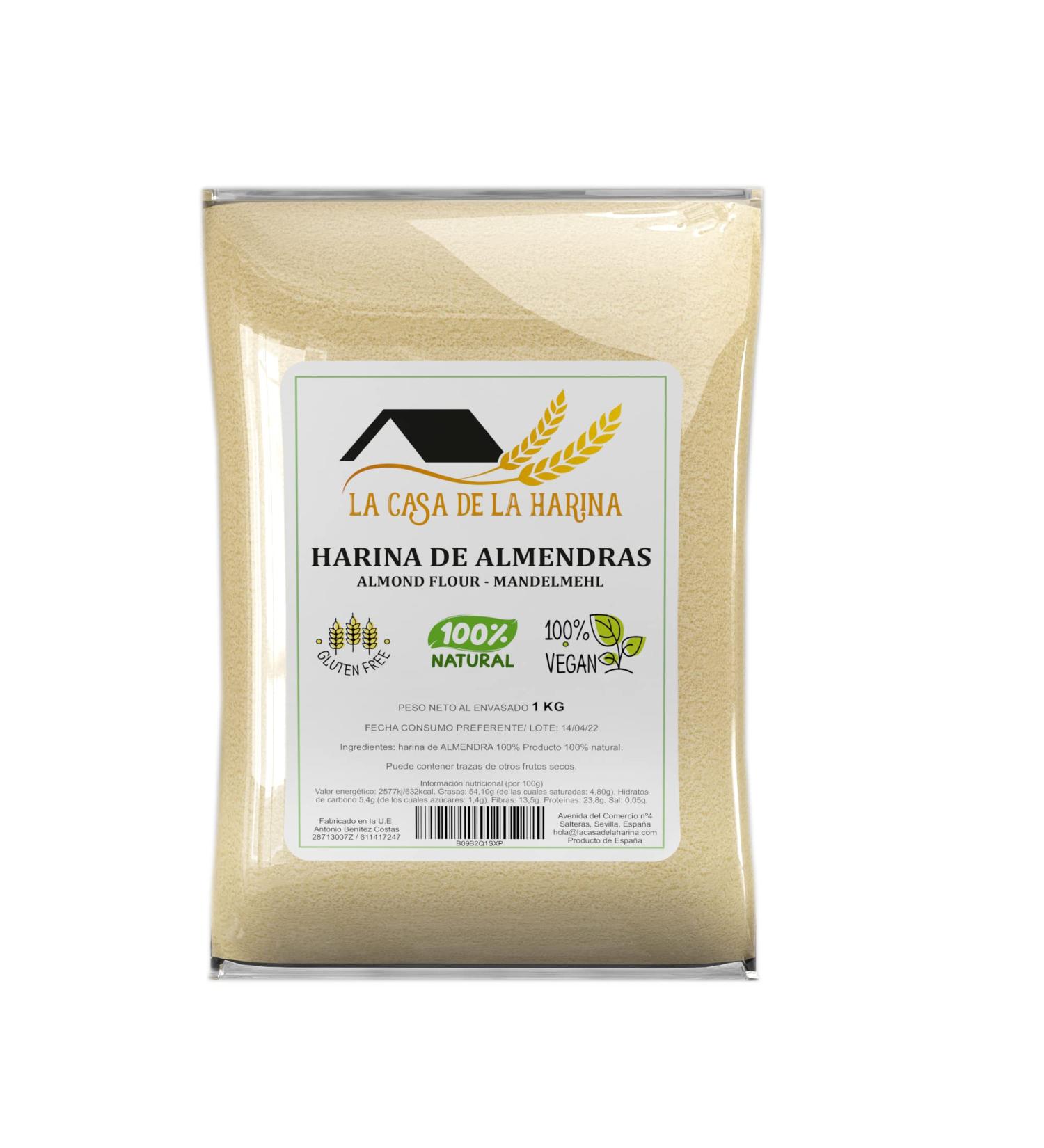 Almond Flour Keto 1kg - 100% Gluten-Free Vegan & Natural | Low Carb | Product of Spain - Buy Online on GoSupps.com