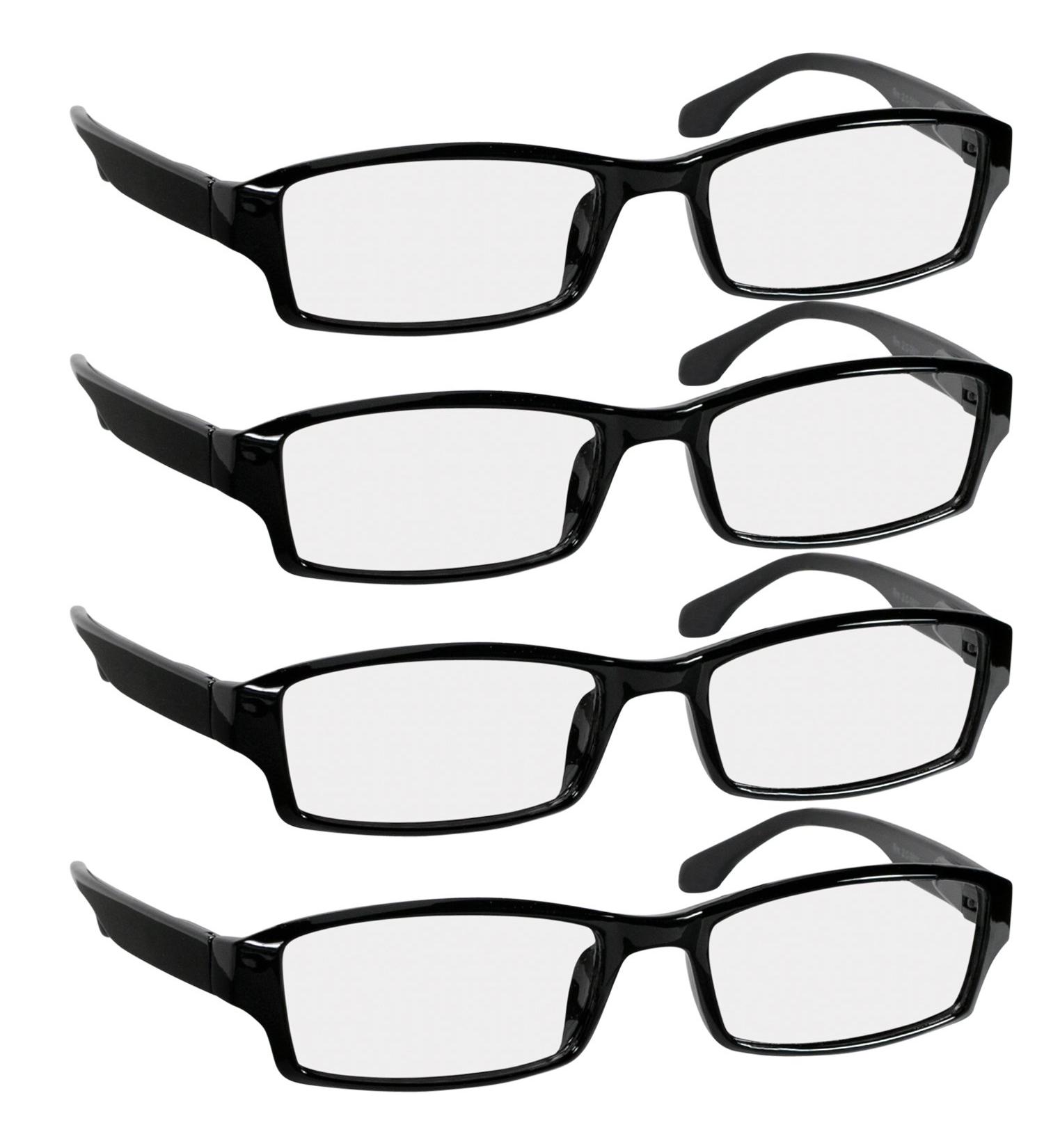 TruVision Readers 9501HP: Comfort Spring Hinges Reading Glasses 4 Pack Black 2.0x - Men and Women - Buy Online on GoSupps.com