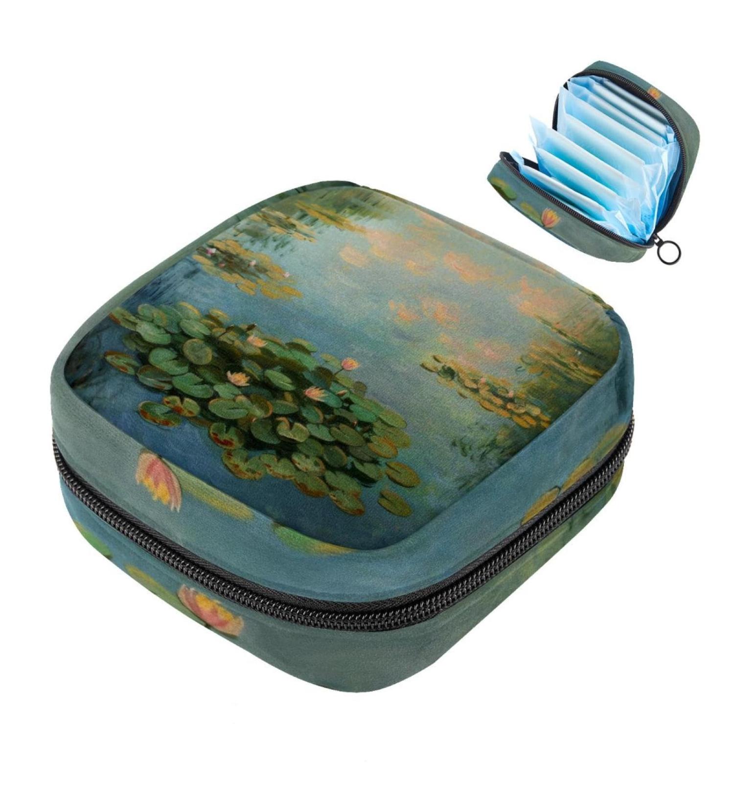 MUOOUM Storage Bag for Women's Bandages - Palm Leaves & Pineapple Patterns | Portable Menstrual Cup & Breastfeeding Holder - Perfect for Girls & Teenagers - Buy Online on GoSupps.com
