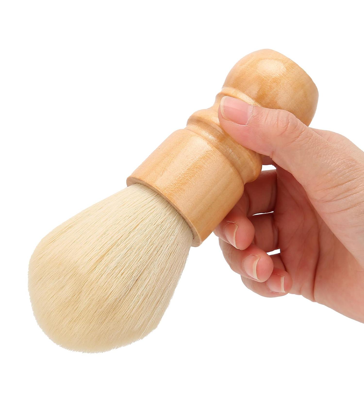 Bristle Shaving Brush for Men - Wooden Handle Beard Brush & Facial Cleansing Tool | Perfect Gift for Home & Travel - Buy Online on GoSupps.com