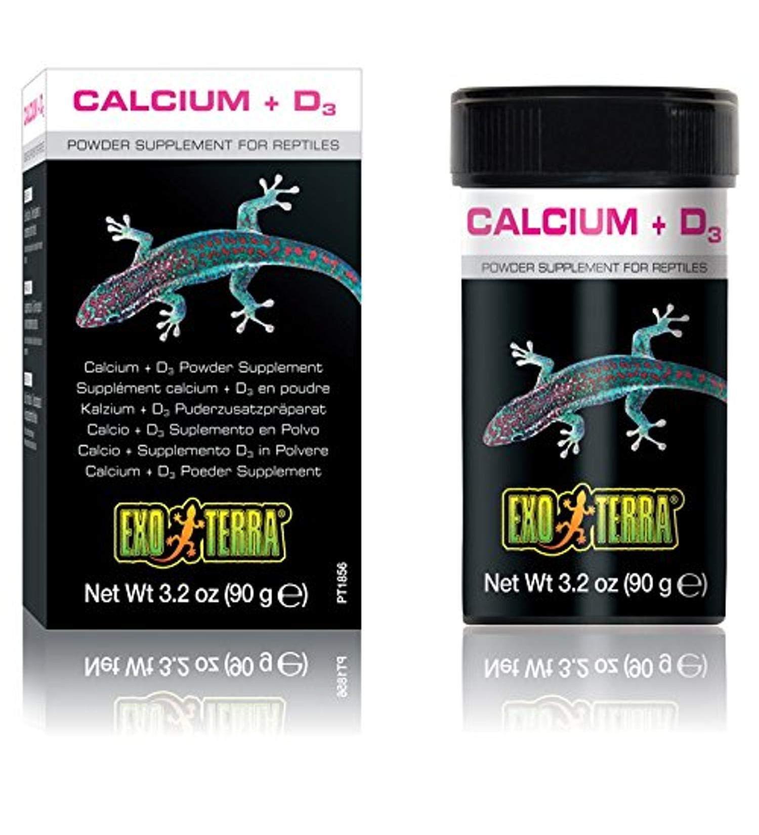 Exo Terra Calcium & Vitamin D3 Powder Supplement for Reptiles - 90g | Essential Food Supplement for Reptile Health - Buy Online on GoSupps.com